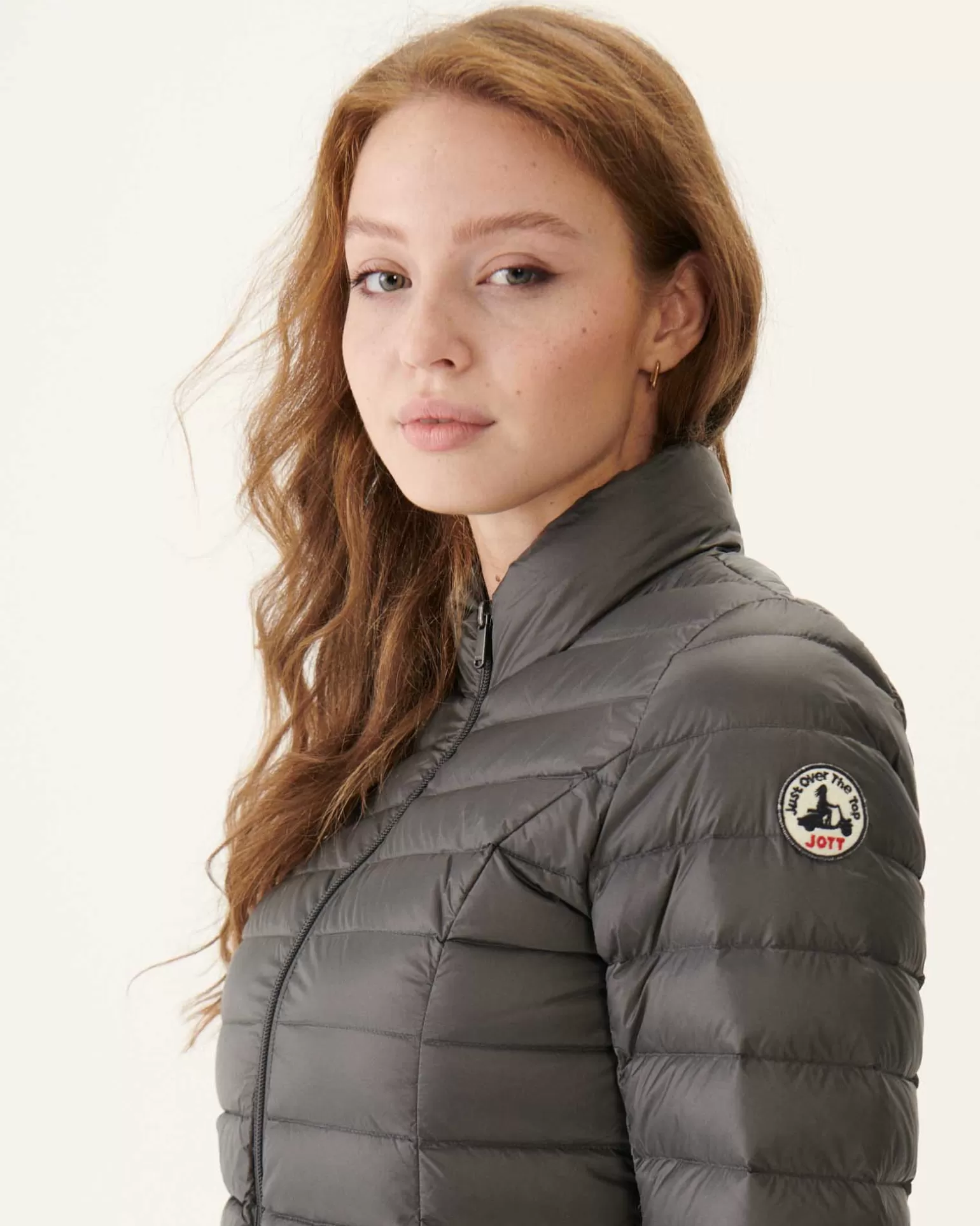 Women JOTT Anthracite Cha Lightweight Down Jacket