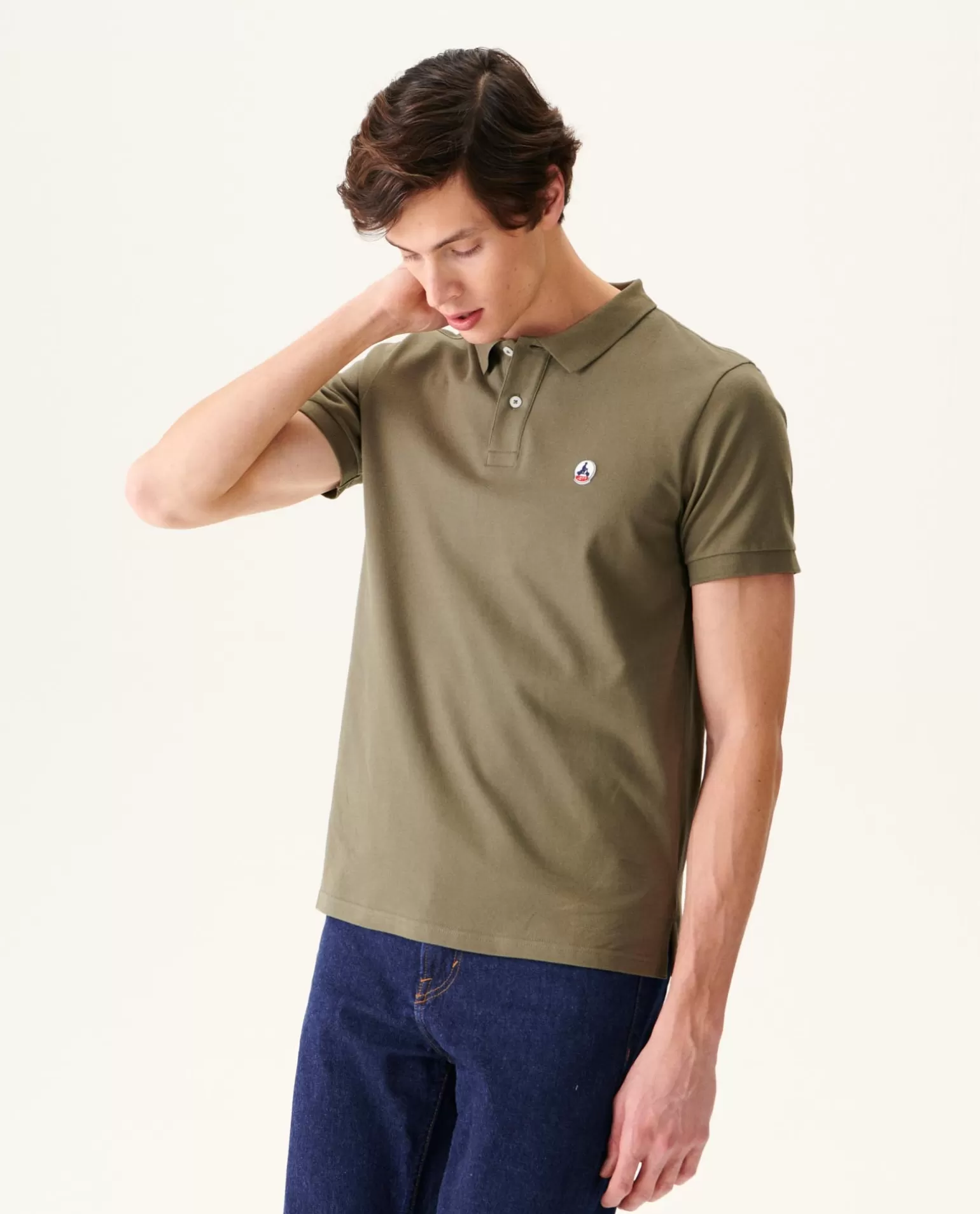 Men JOTT Army Marbella Organic Cotton Polo Shirt