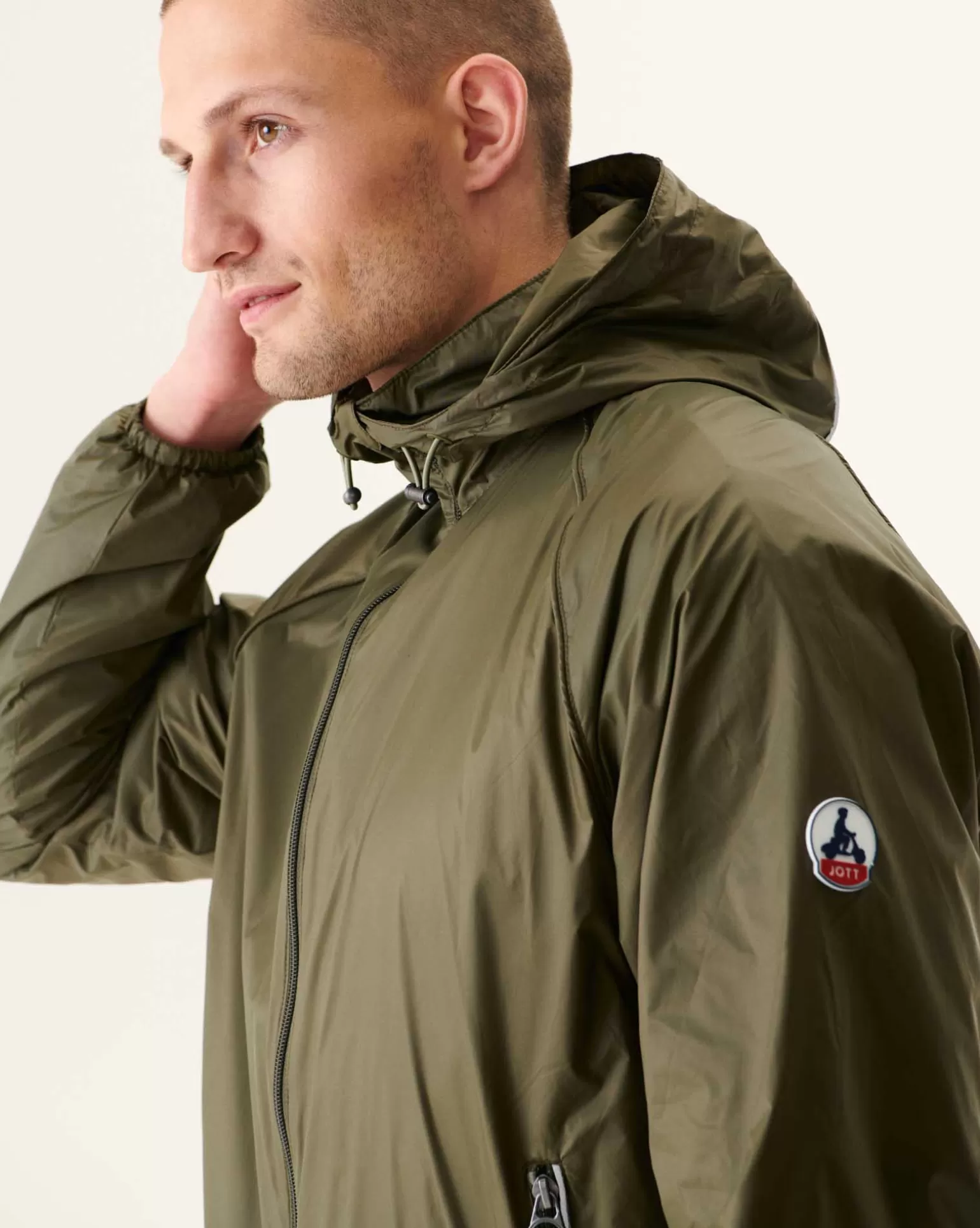 Men JOTT Army Mistral Hooded Windbreaker