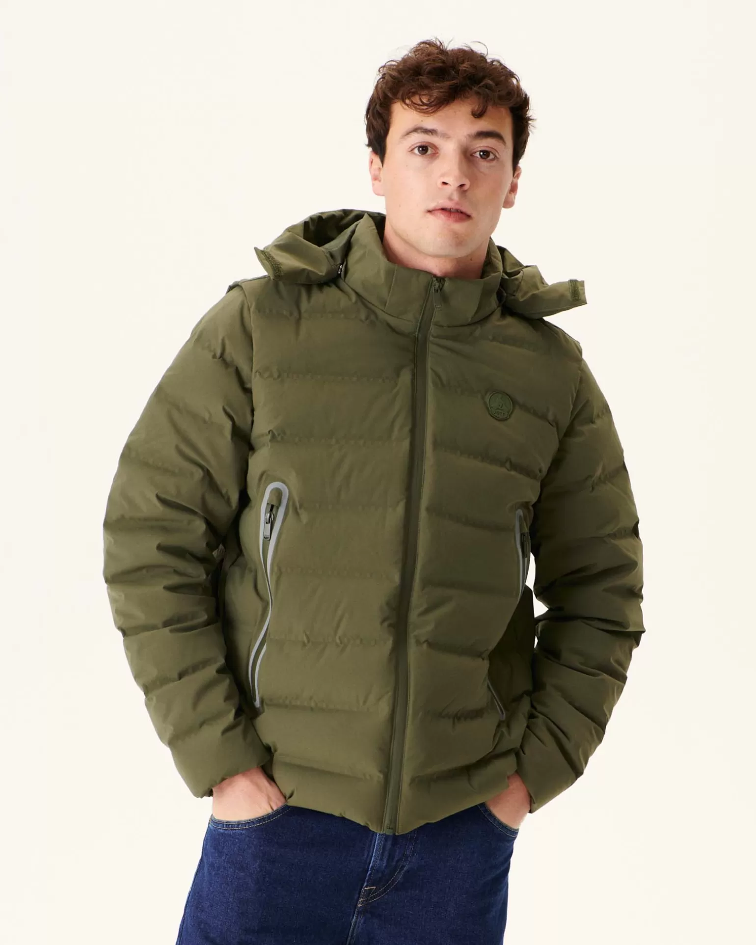 Men JOTT Army Ulaan 4-In-1 Hooded Puffer Jacket