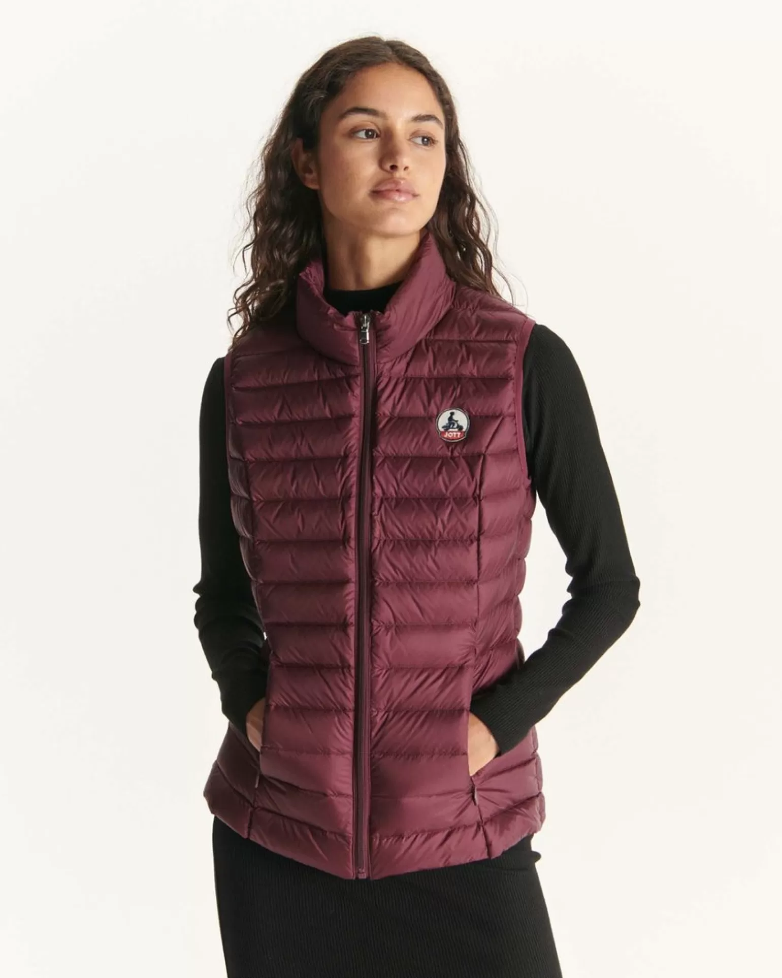 Women JOTT Aubergine Seda Light Sleeveless Down Jacket