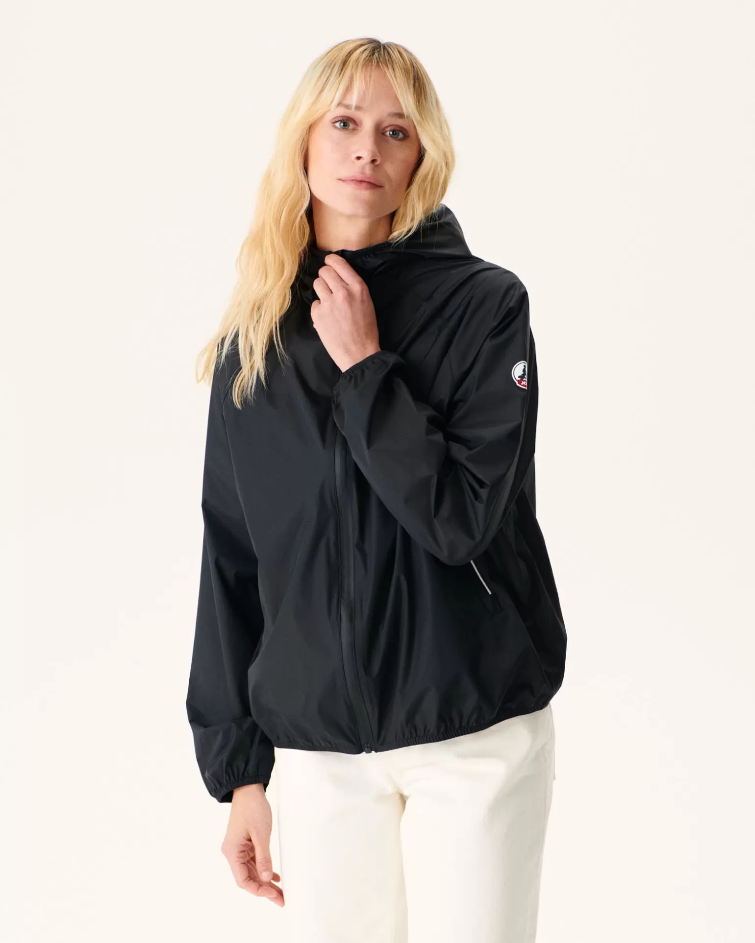 Women JOTT Black Singapore Packable Waterproof Jacket