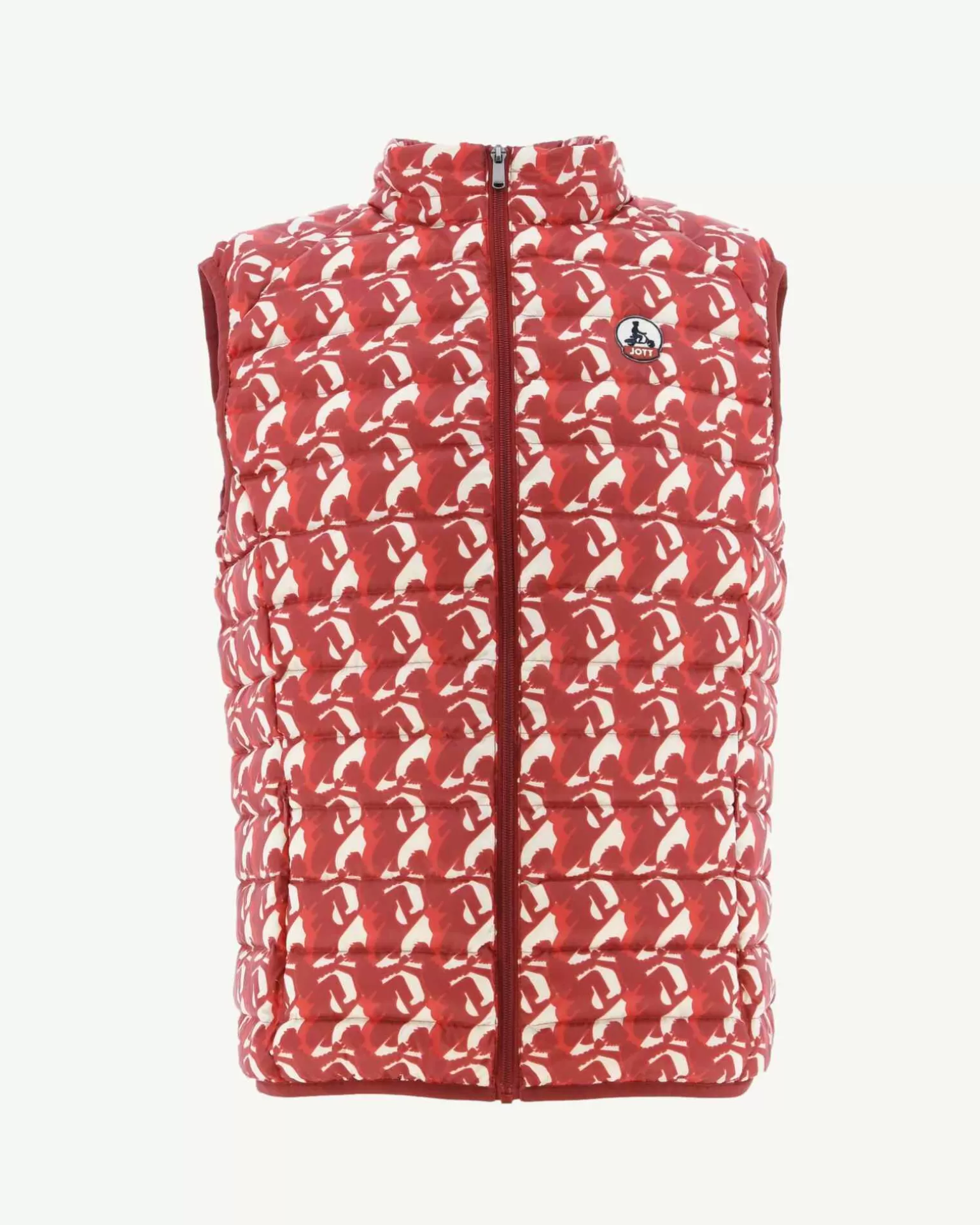 Men JOTT Bright Red Monogram Sleeveless Jacket Tom