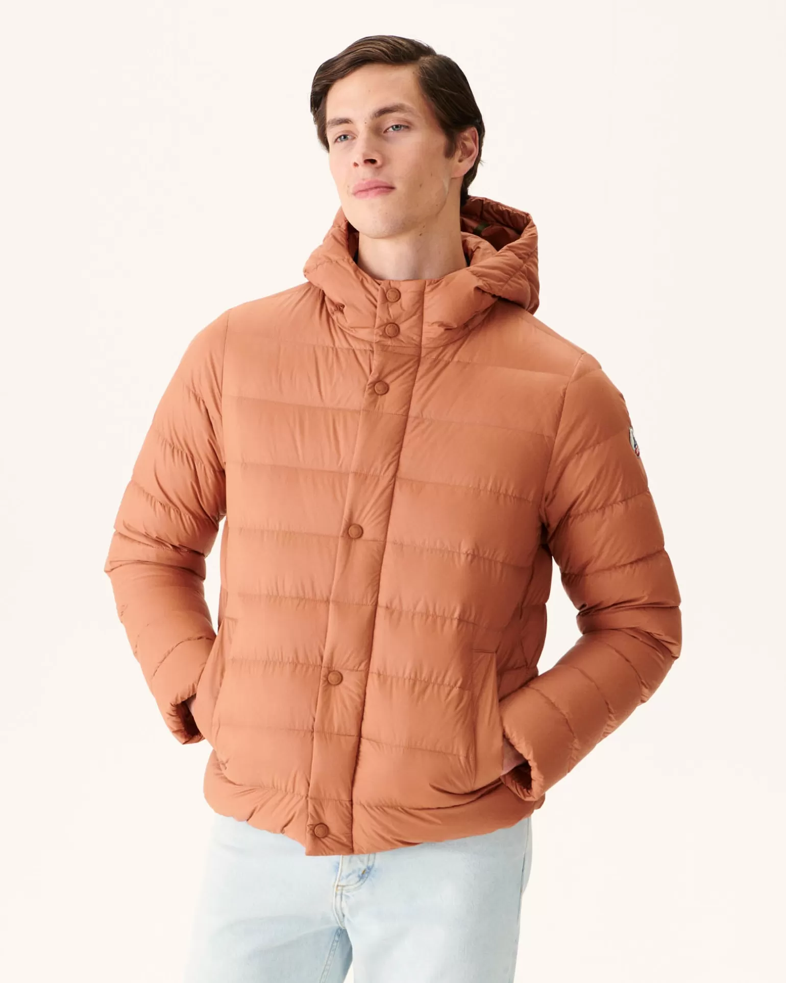 Men JOTT Camel Jorge Hooded Puffer Jacket