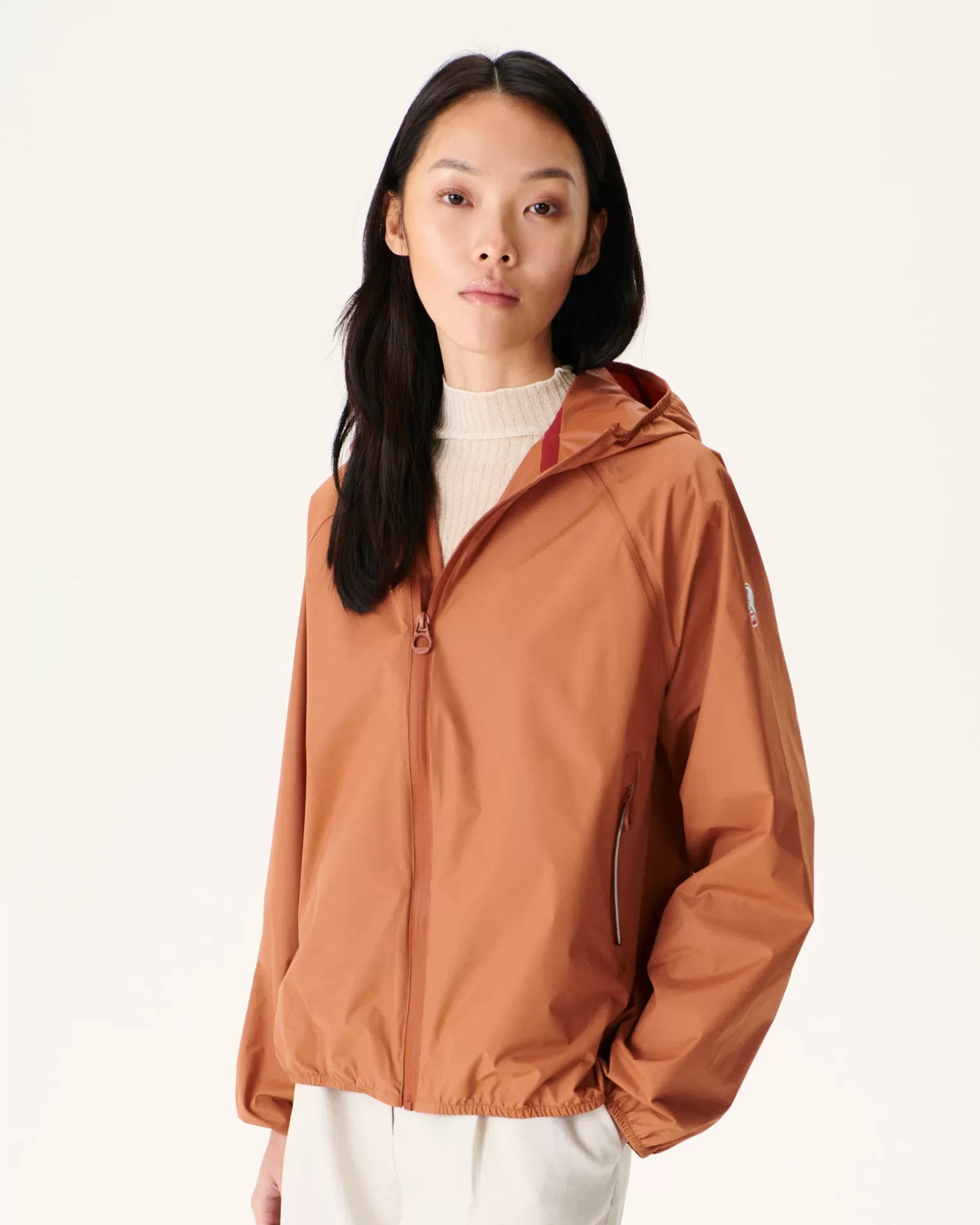 Women JOTT Camel Singapore Packable Waterproof Jacket