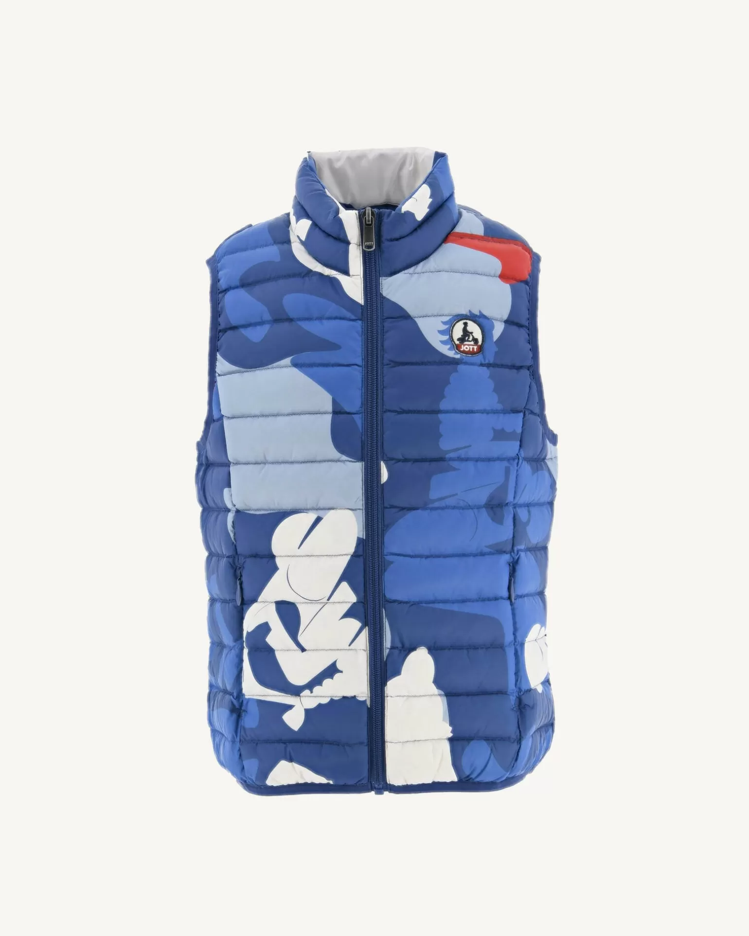 Kids JOTT Camo Print Sleeveless Jacket In Dark Denim For Children Zoe
