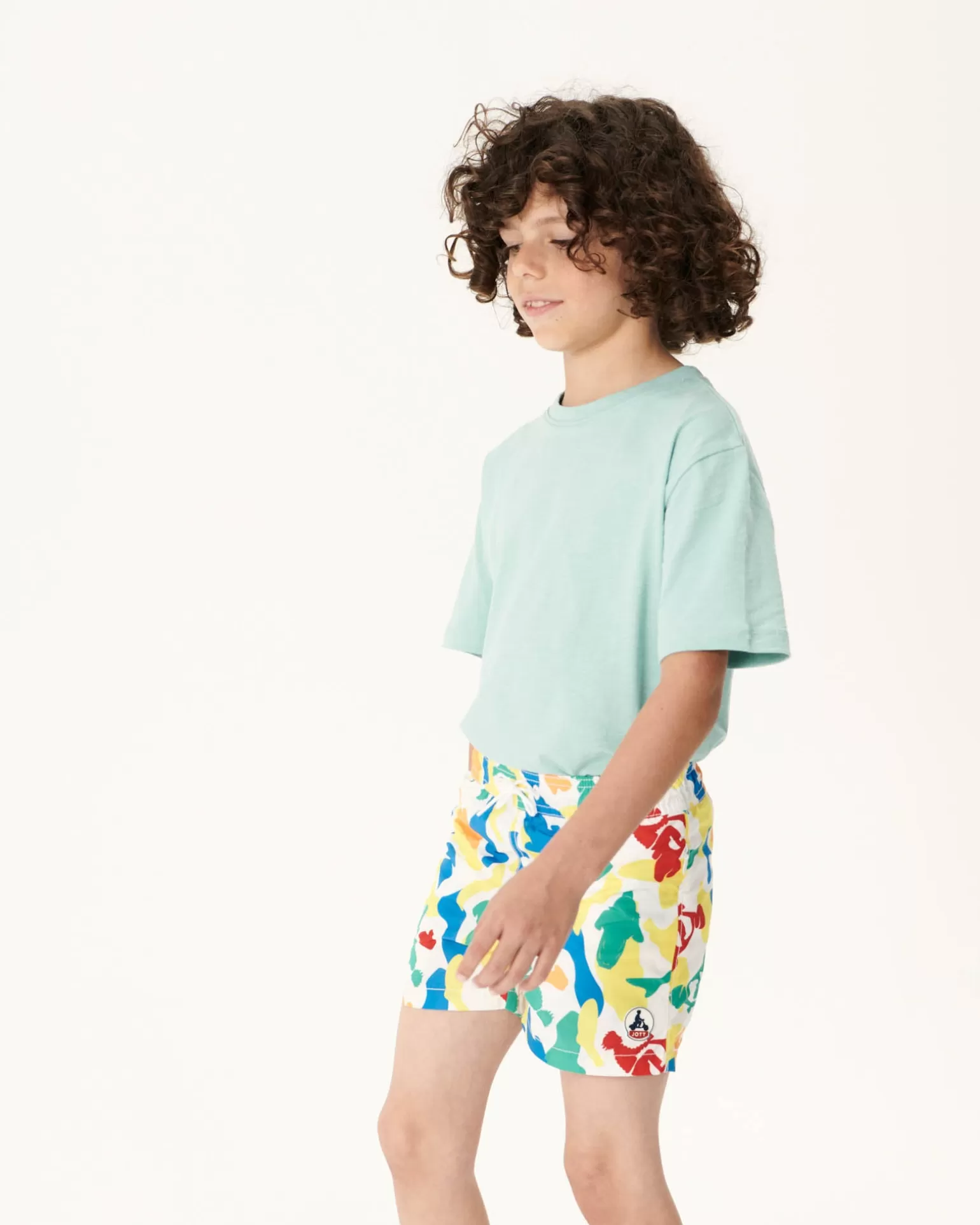 Kids JOTT Cassis Children'S Multicolored Camo Swim Shorts