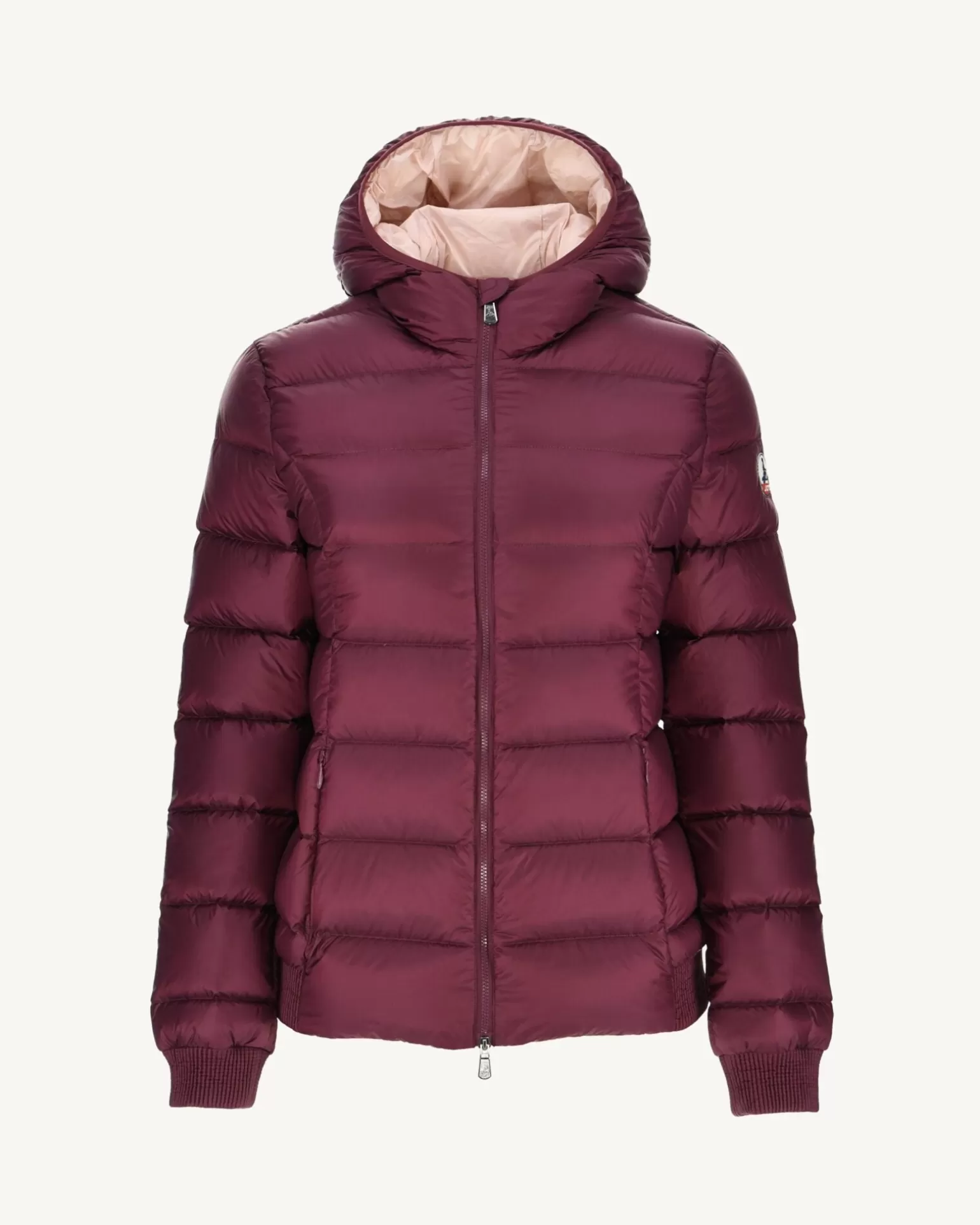 Women JOTT Celine Eggplant Aubergine Hooded Puffer Jacket