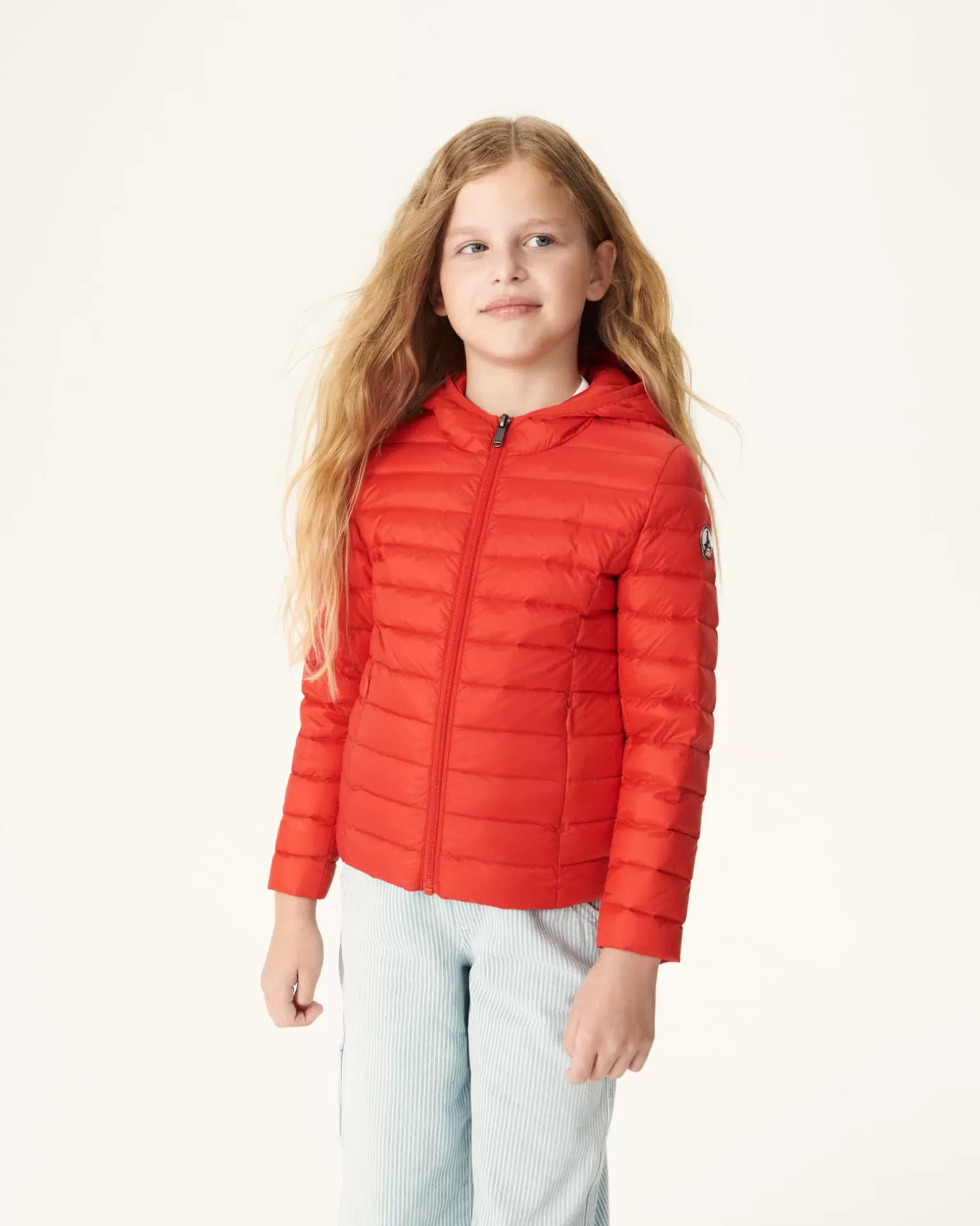 Kids JOTT Children'S Light Hooded Down Jacket Bright Red Carla