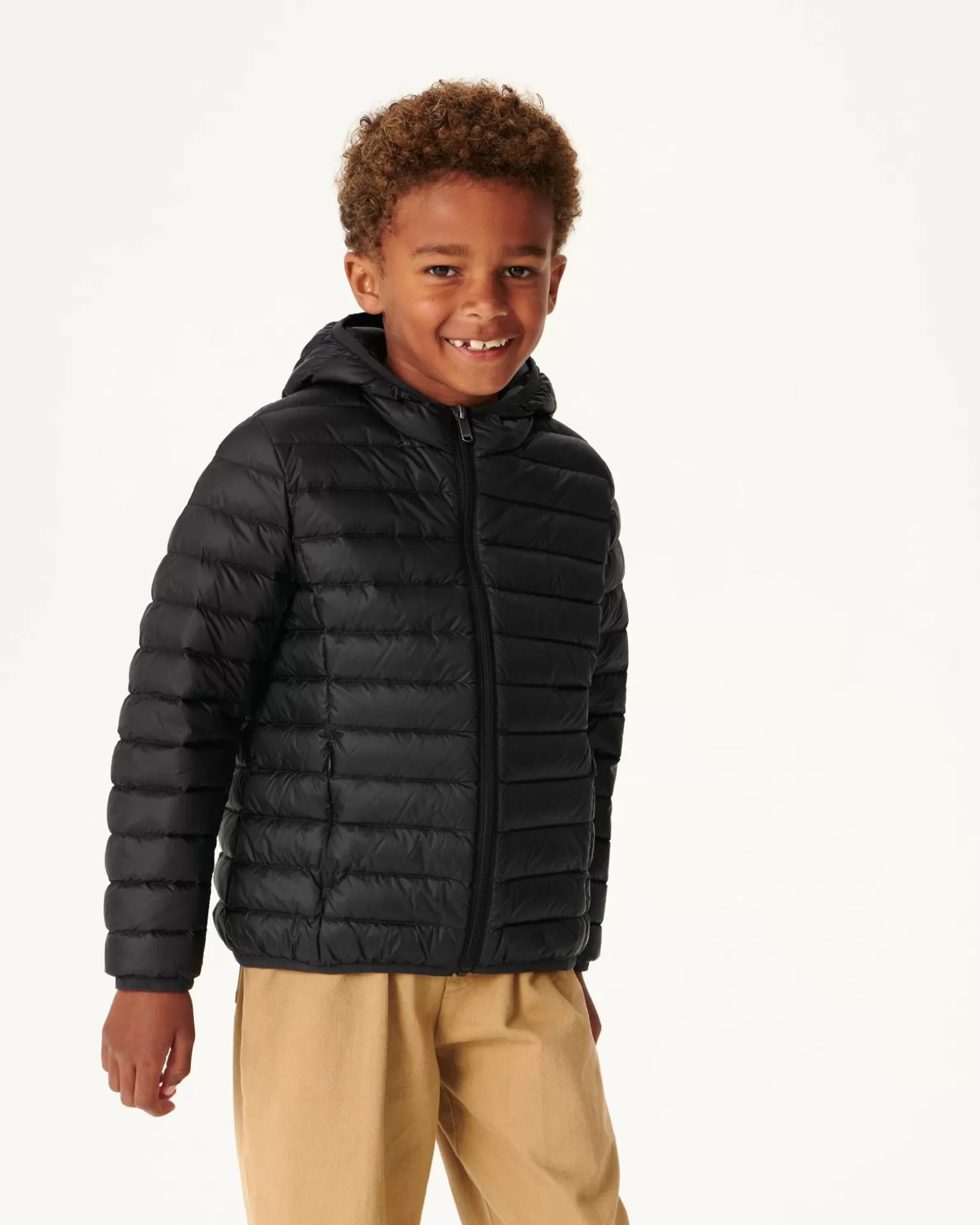 Kids JOTT Children'S Lightweight Hooded Down Jacket Black Hugo