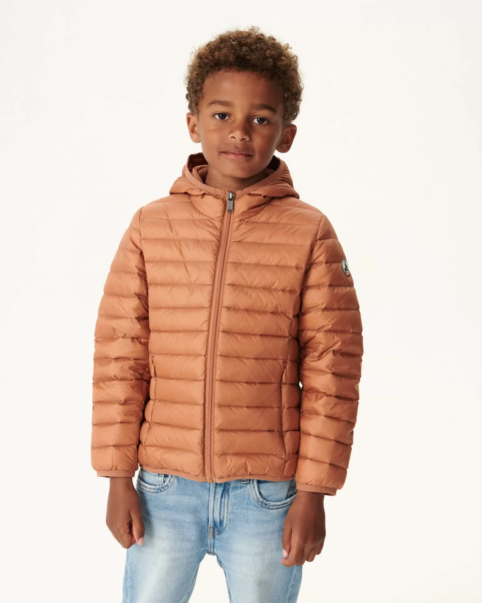 Kids JOTT Children'S Lightweight Hooded Down Jacket Camel Hugo