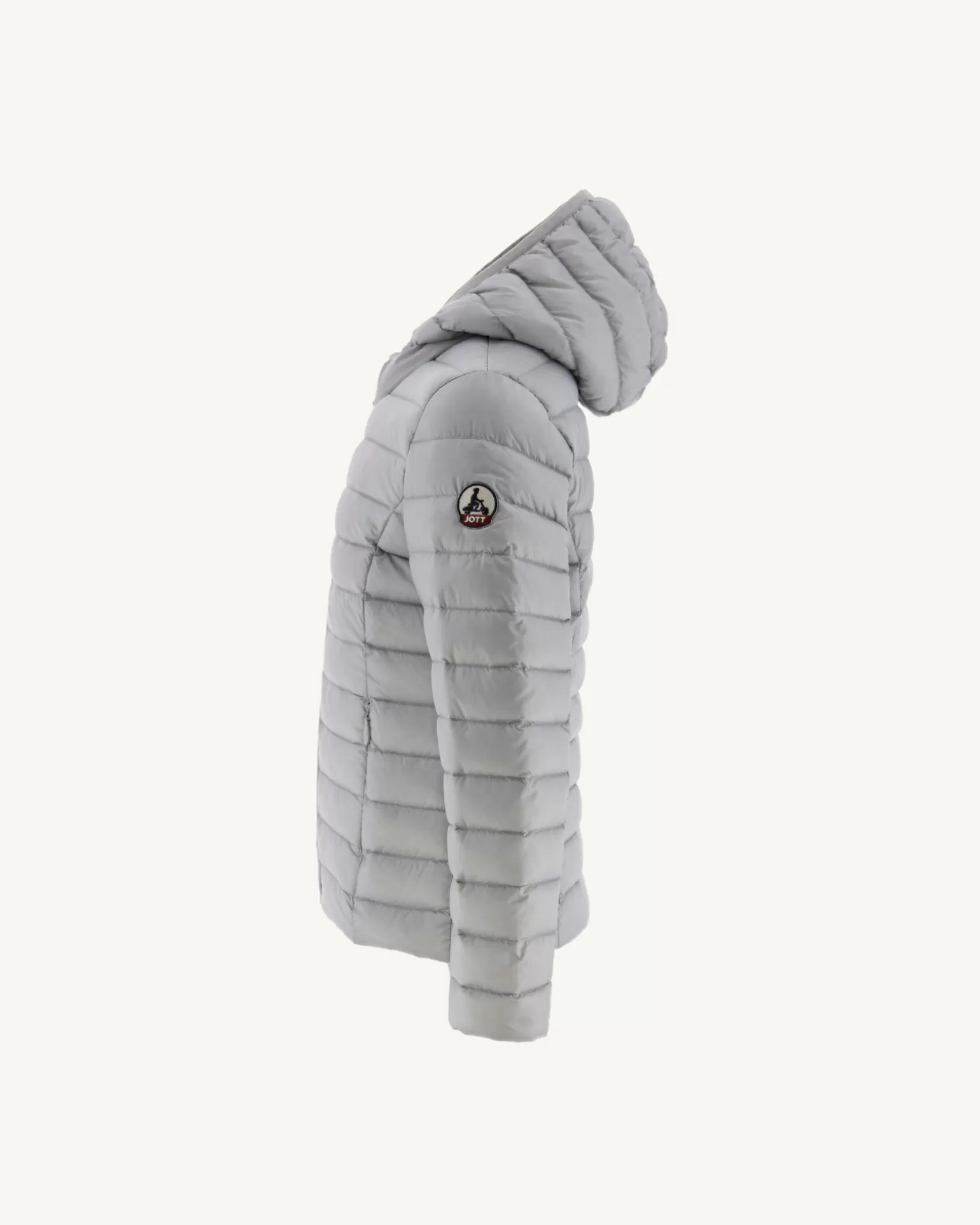 Kids JOTT Children'S Lightweight Hooded Down Jacket Light Gray Carla