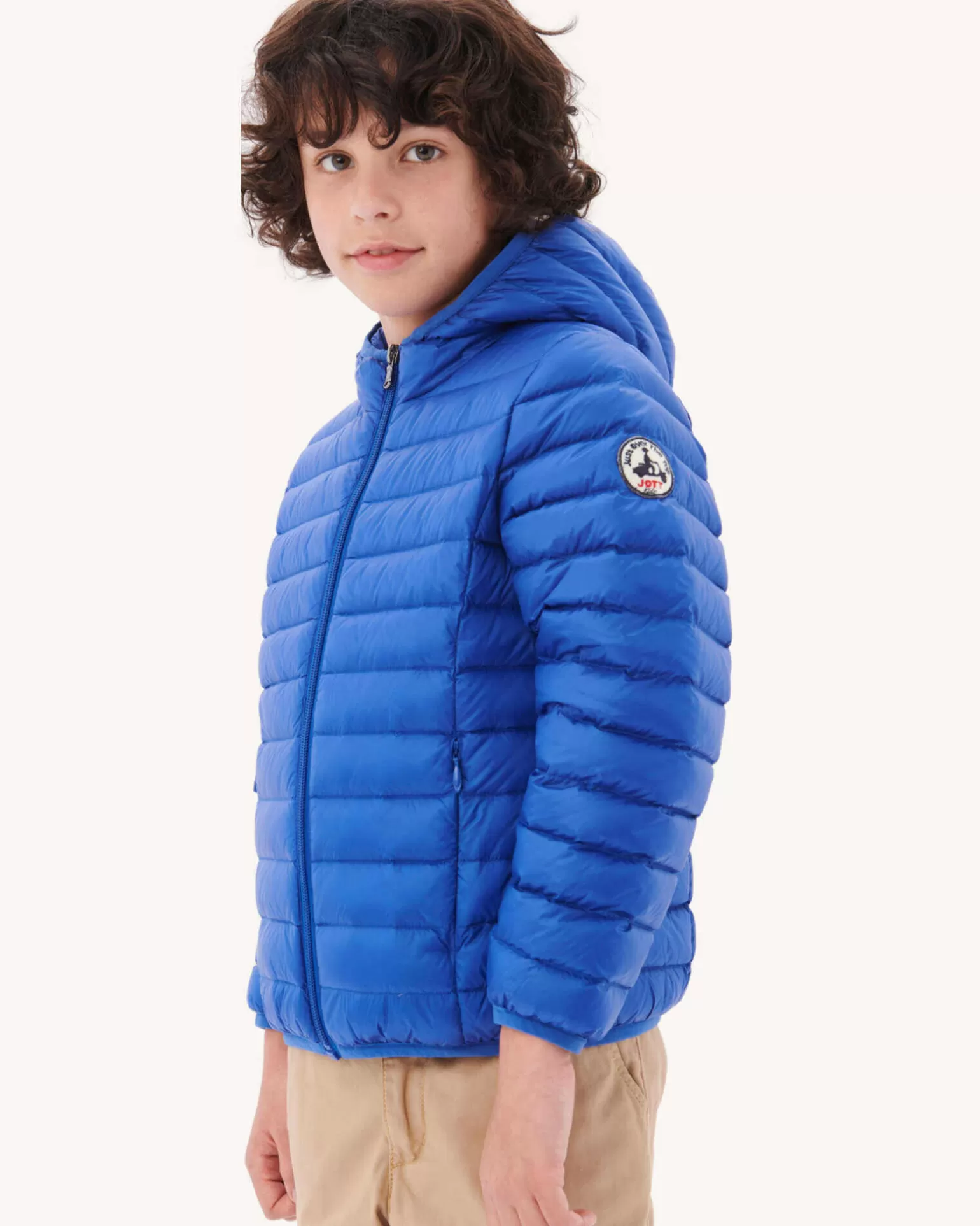 Kids JOTT Children'S Lightweight Hooded Down Jacket Royal Blue Hugo