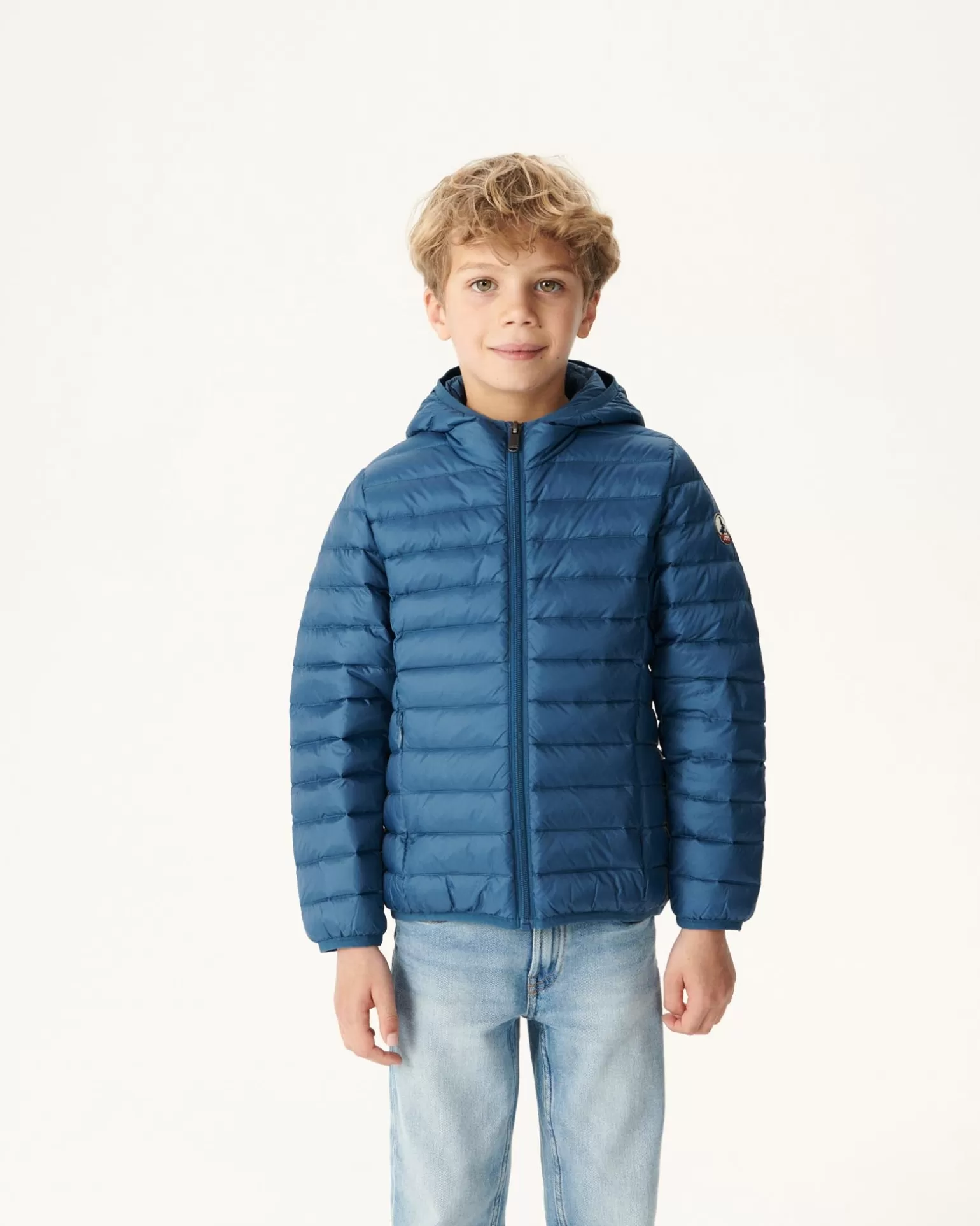 Kids JOTT Children'S Lightweight Hooded Puffer Jacket Hugo Jeans Blue