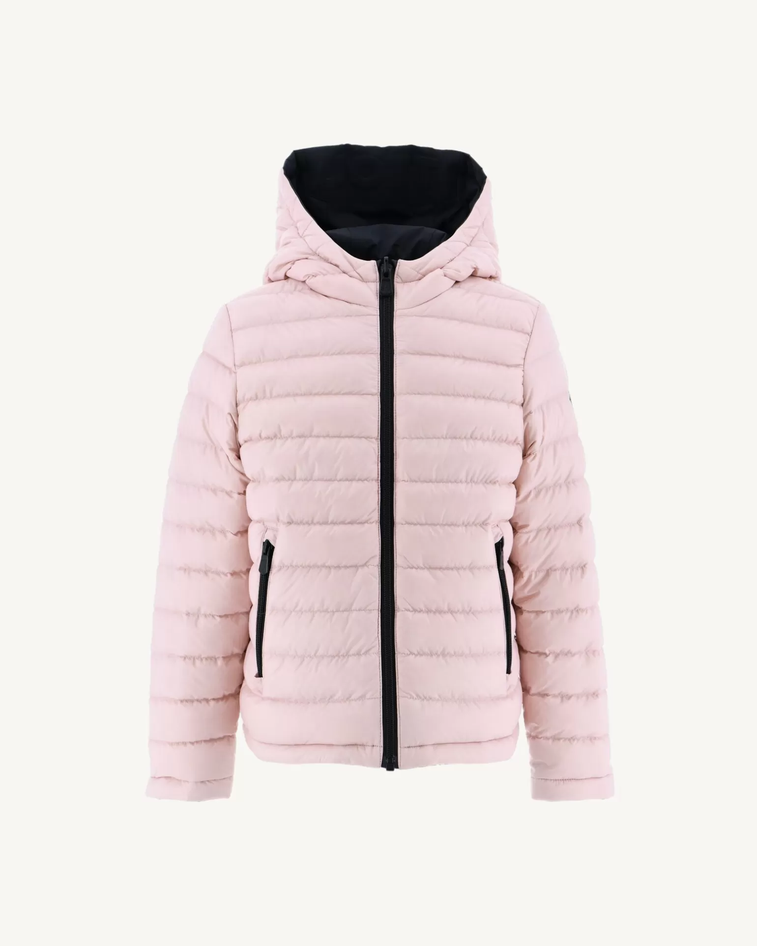 Kids JOTT Children'S Reversible Hooded Down Jacket Black/Pale Pink Zurich