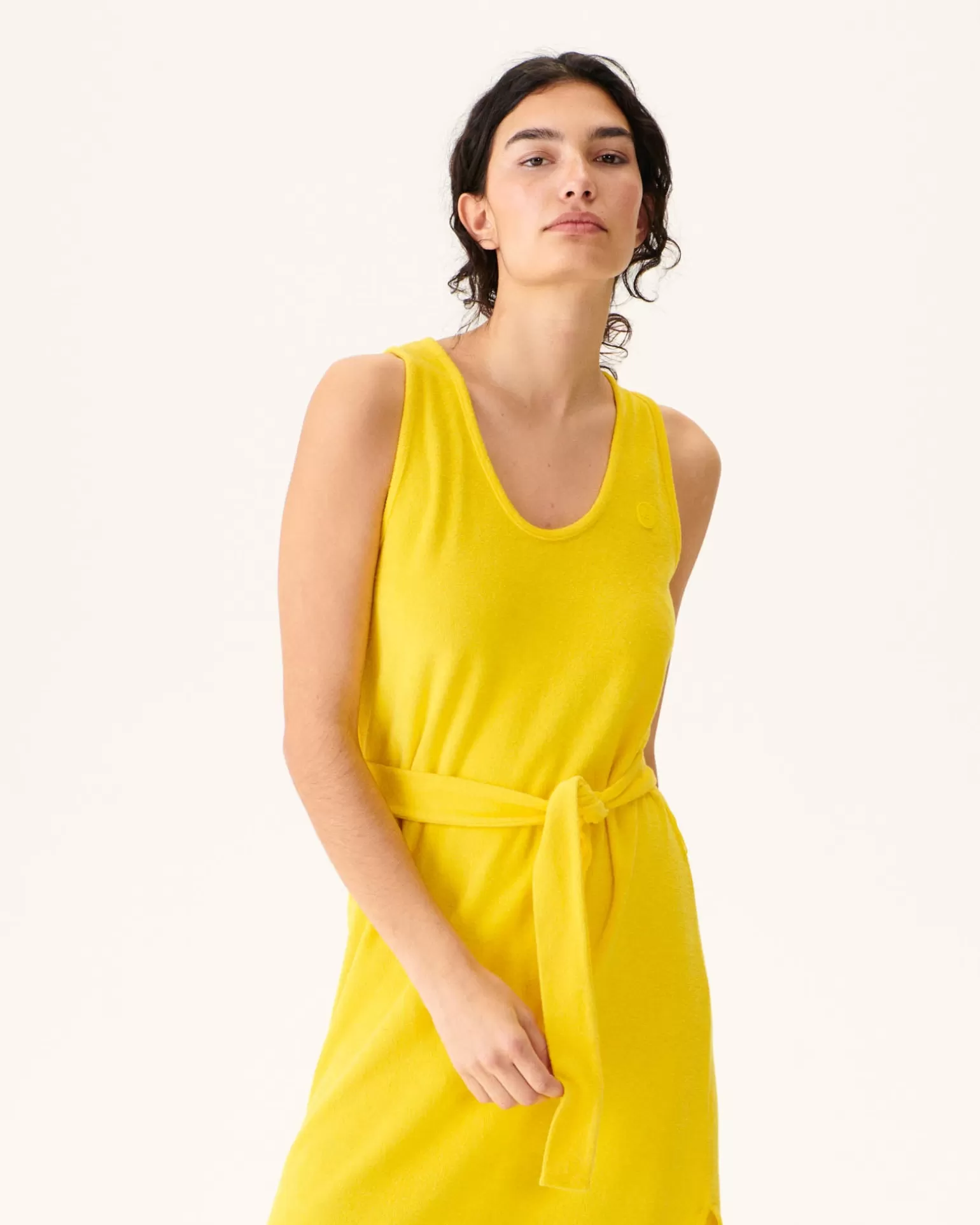 Women JOTT Citron Ibiza Long Belted Terry Dress