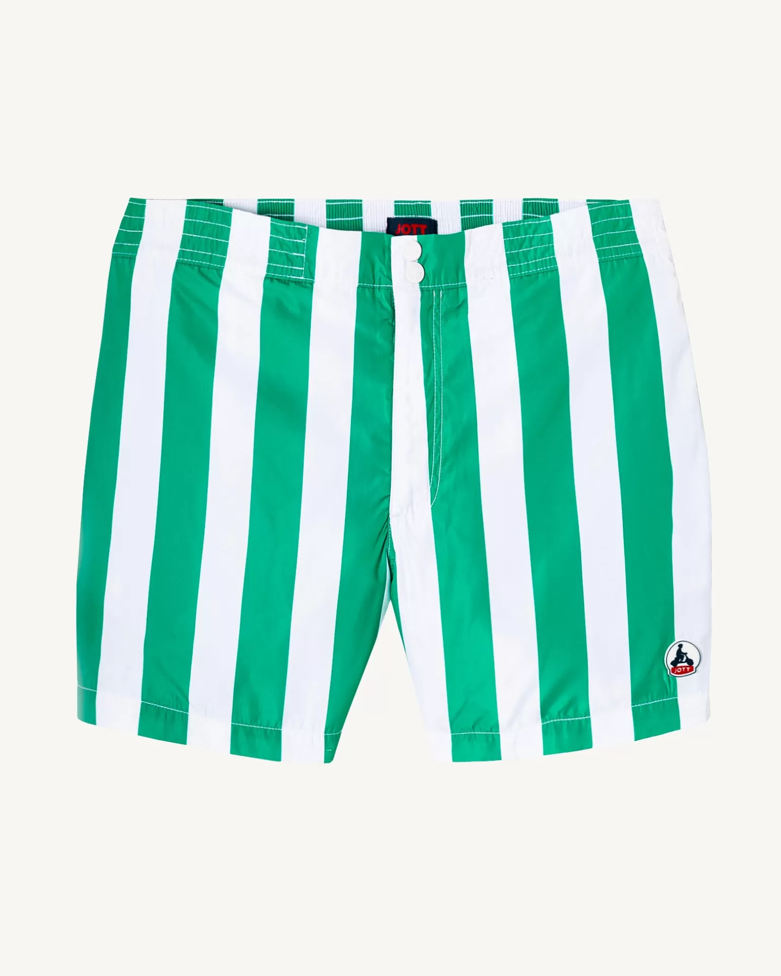 Men JOTT Deauville Green/White Stripe Swim Shorts