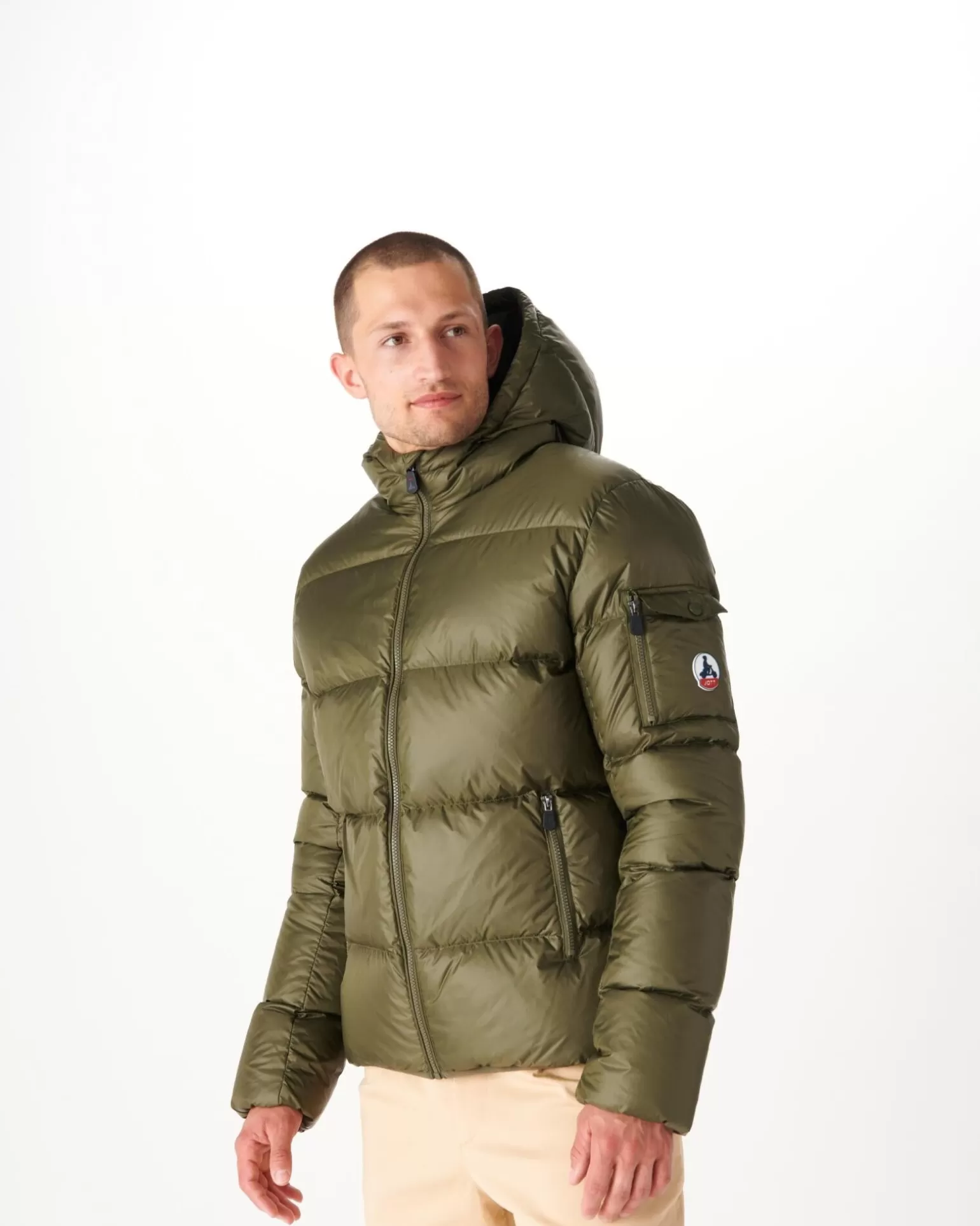 Men JOTT Extreme Cold Army Java Hooded Down Jacket