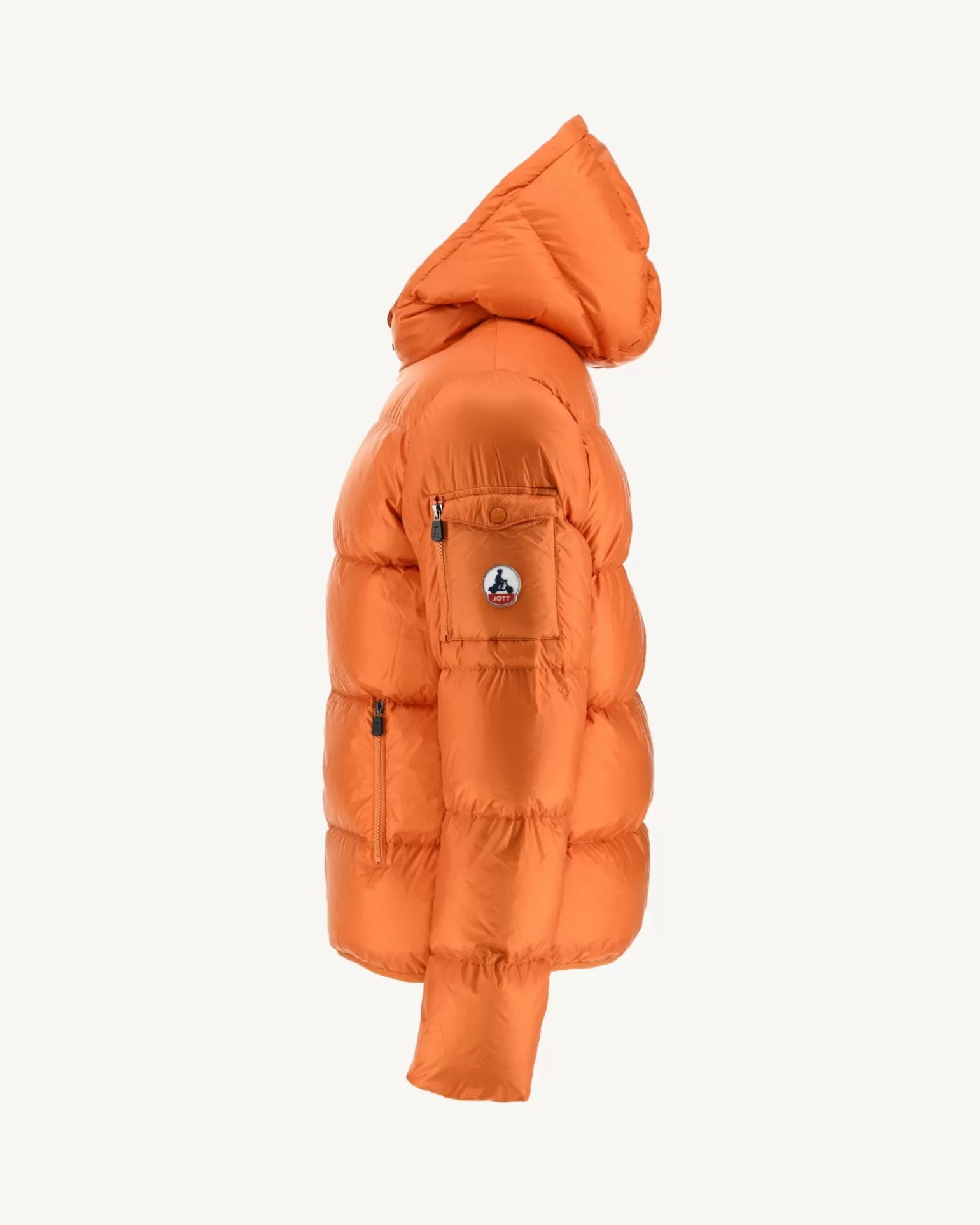 Men JOTT Extreme Cold Hooded Down Jacket Orange Java