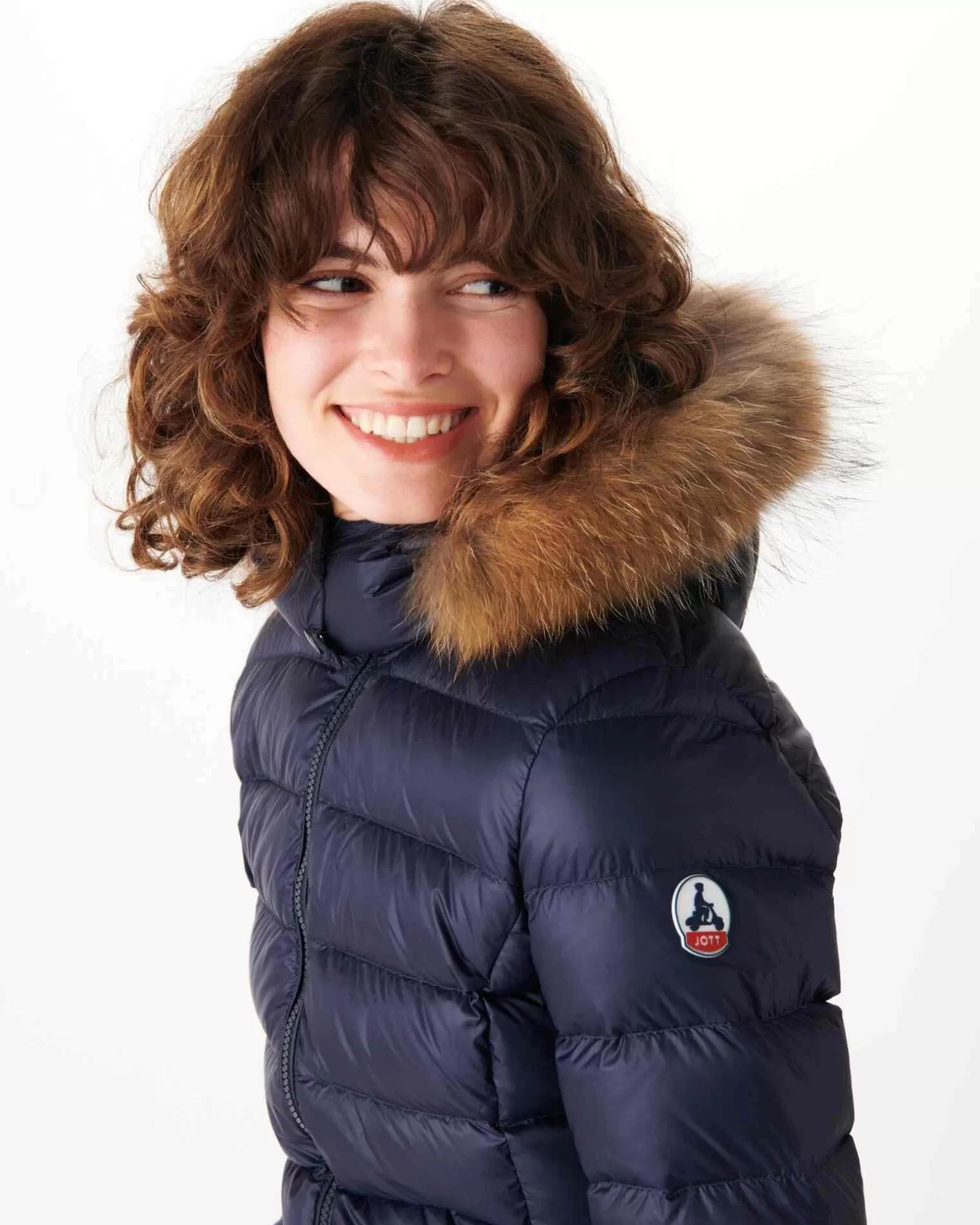 Women JOTT Extreme Cold Marine Luxe Hooded Down Jacket