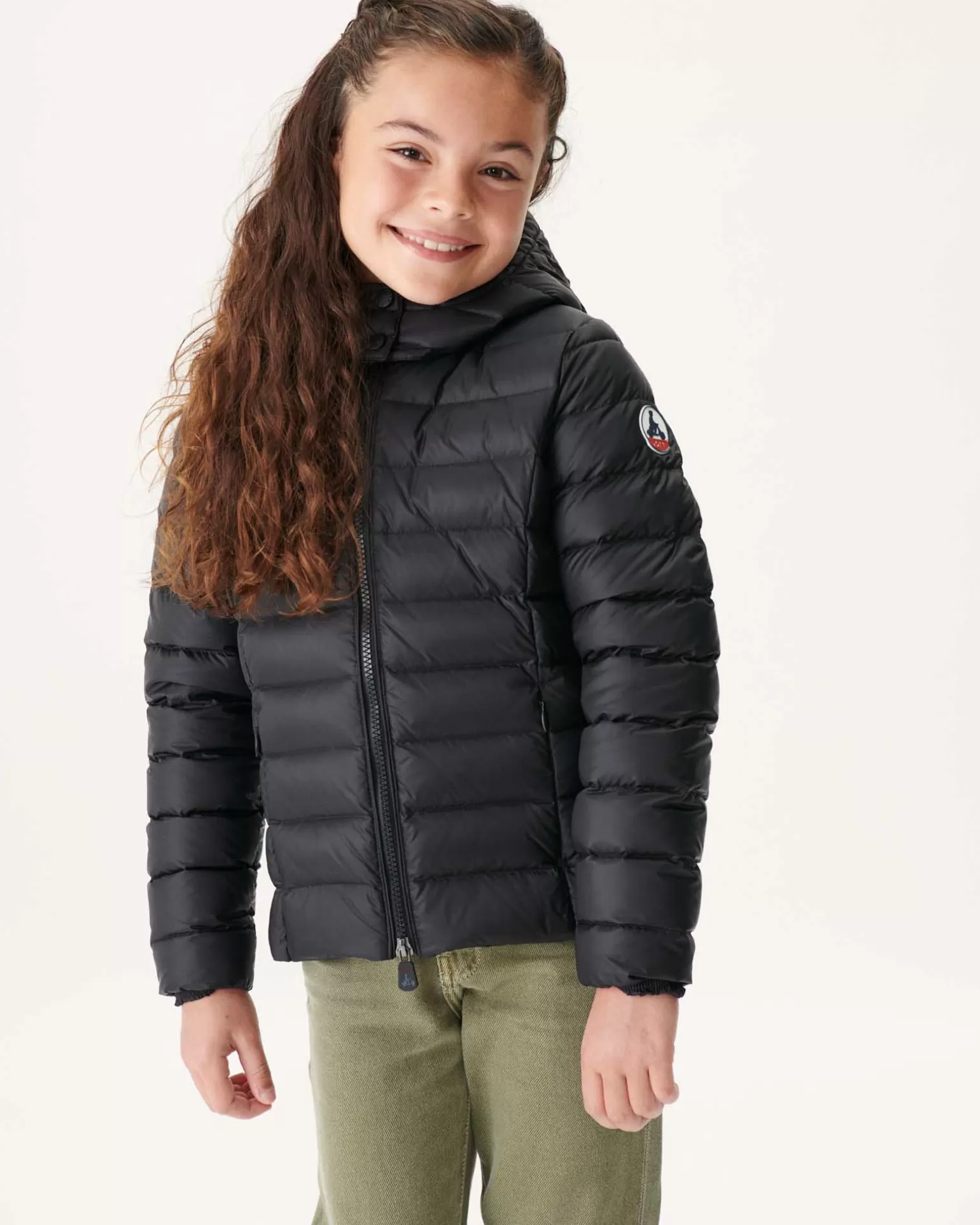 Kids JOTT Grand Cold Children'S Hooded Down Jacket Black Opal