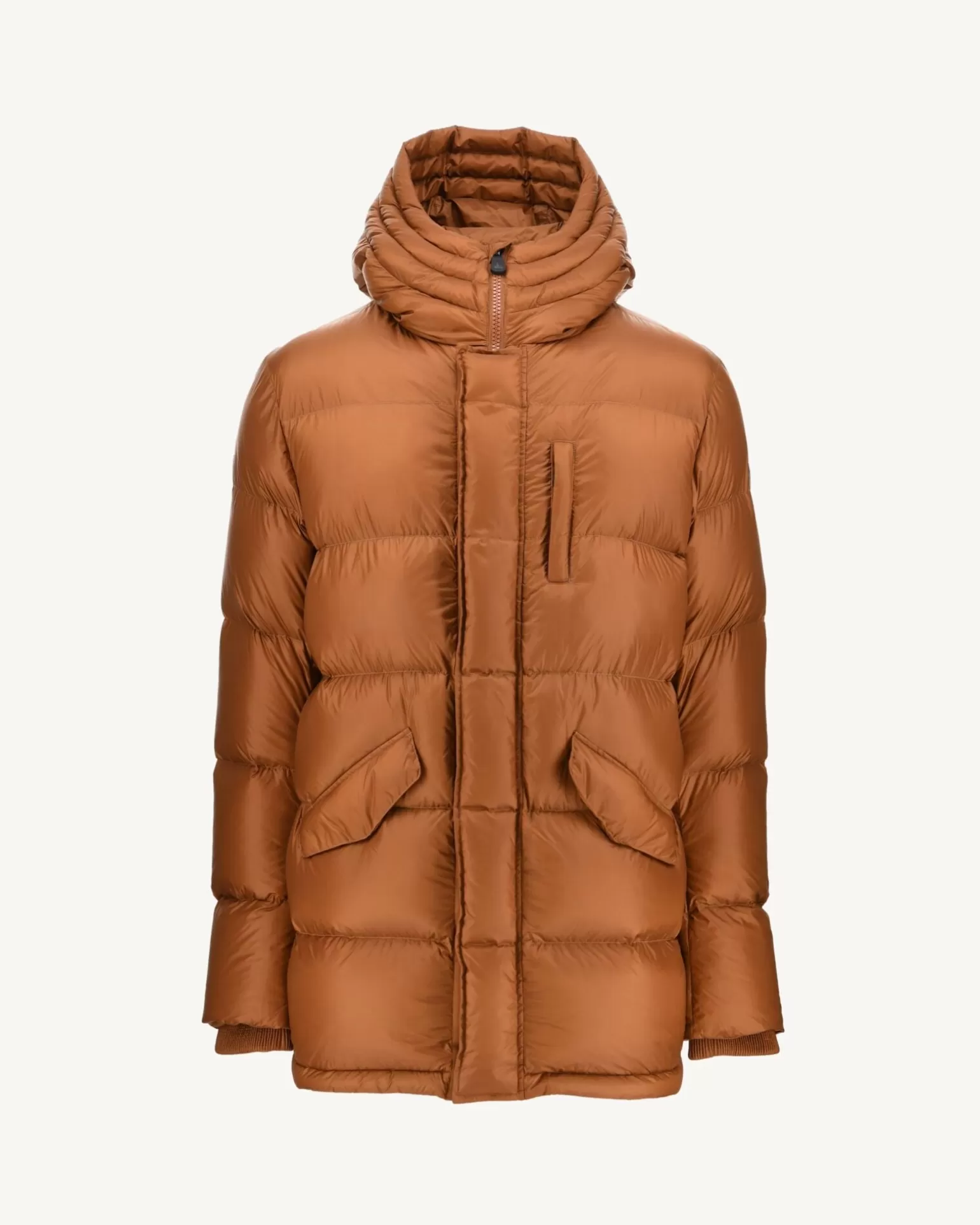 Men JOTT Grand Cold Hooded Down Jacket Caramel Dakhla