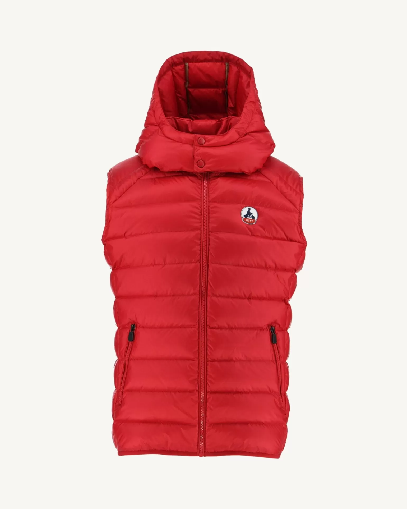 Men JOTT Grand Cold Sleeveless Down Jacket Red Silver