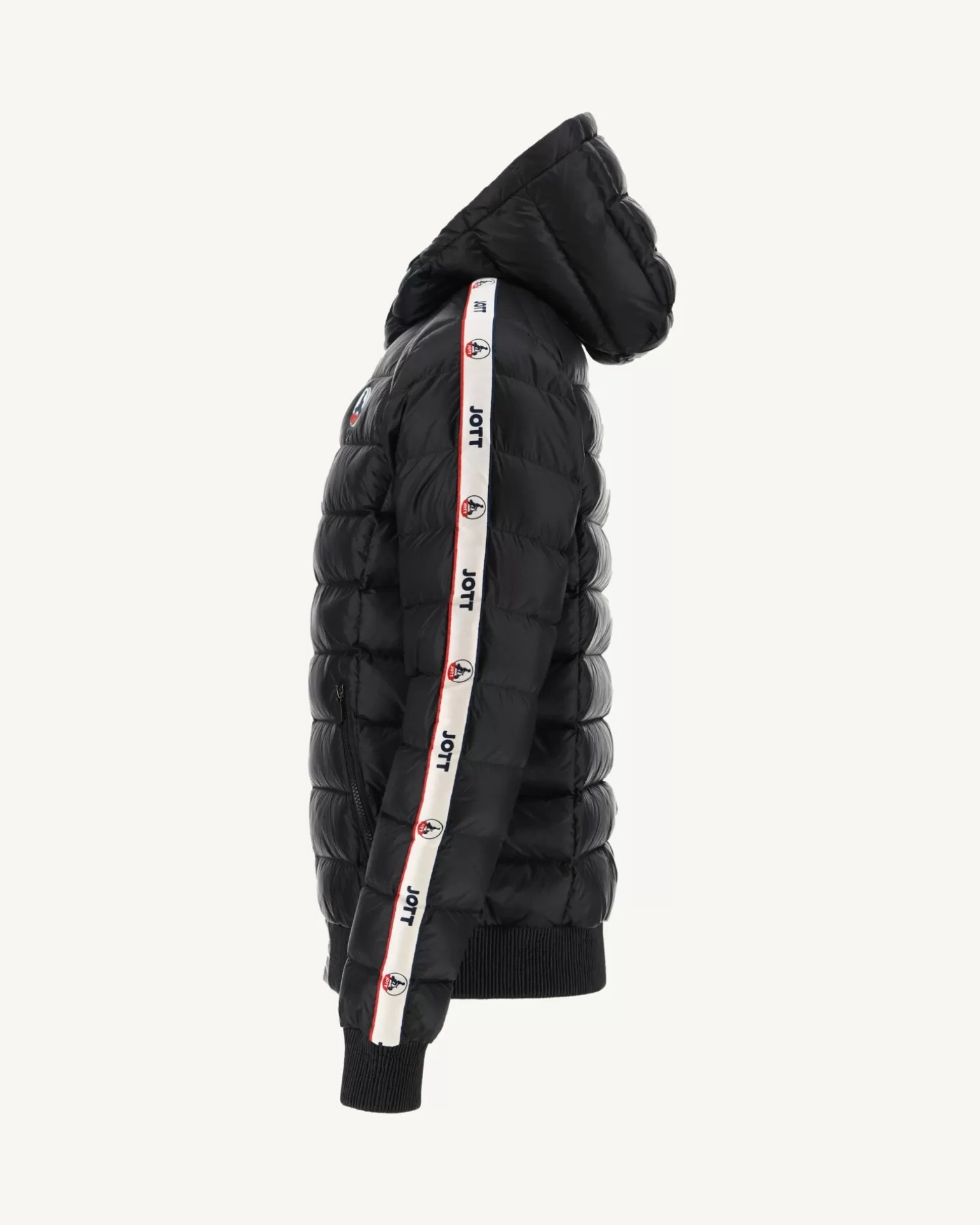 Men JOTT Great Cold Hooded Down Jacket Black Ankara