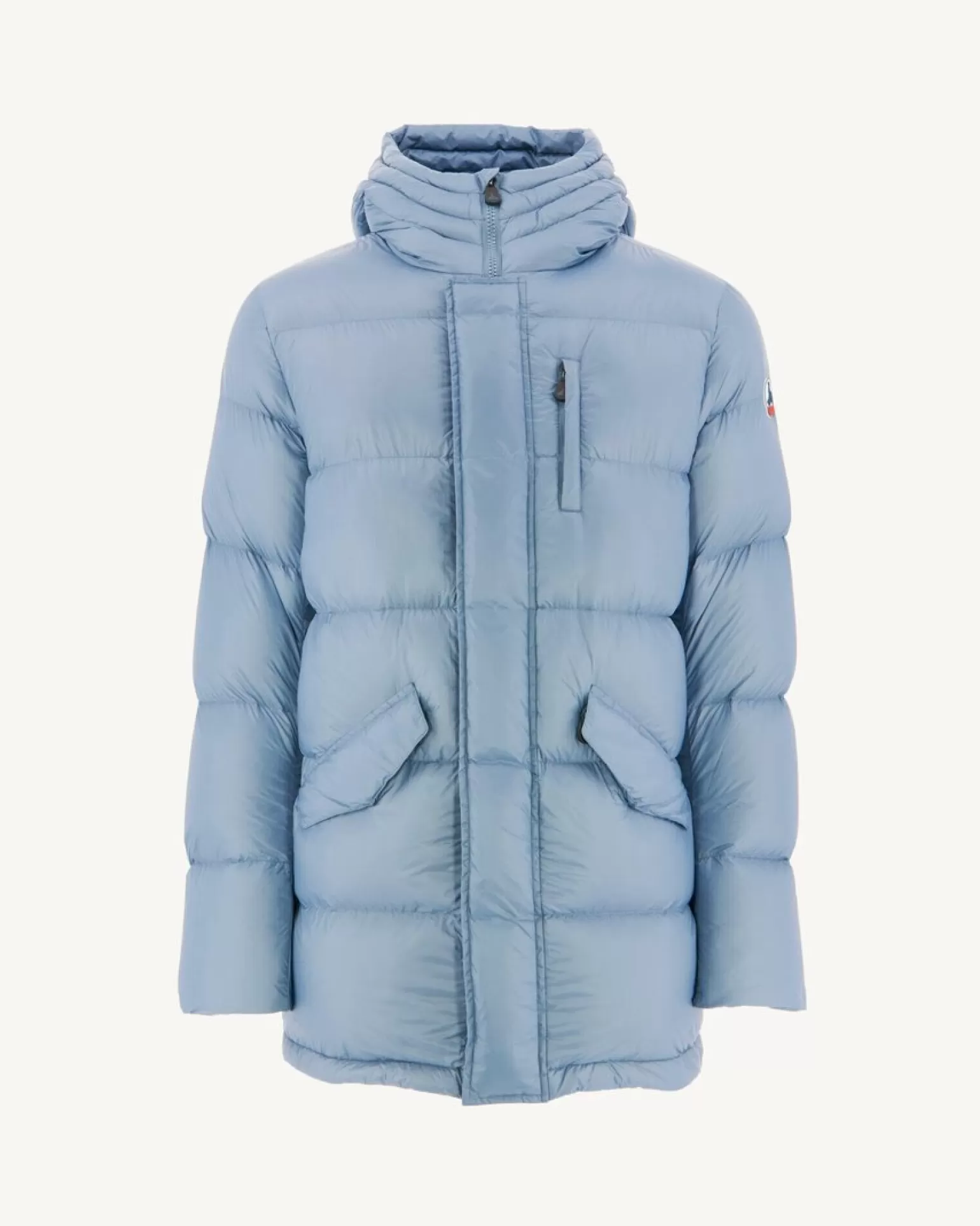 Men JOTT Great Cold Hooded Down Jacket Faded Blue Dakhla