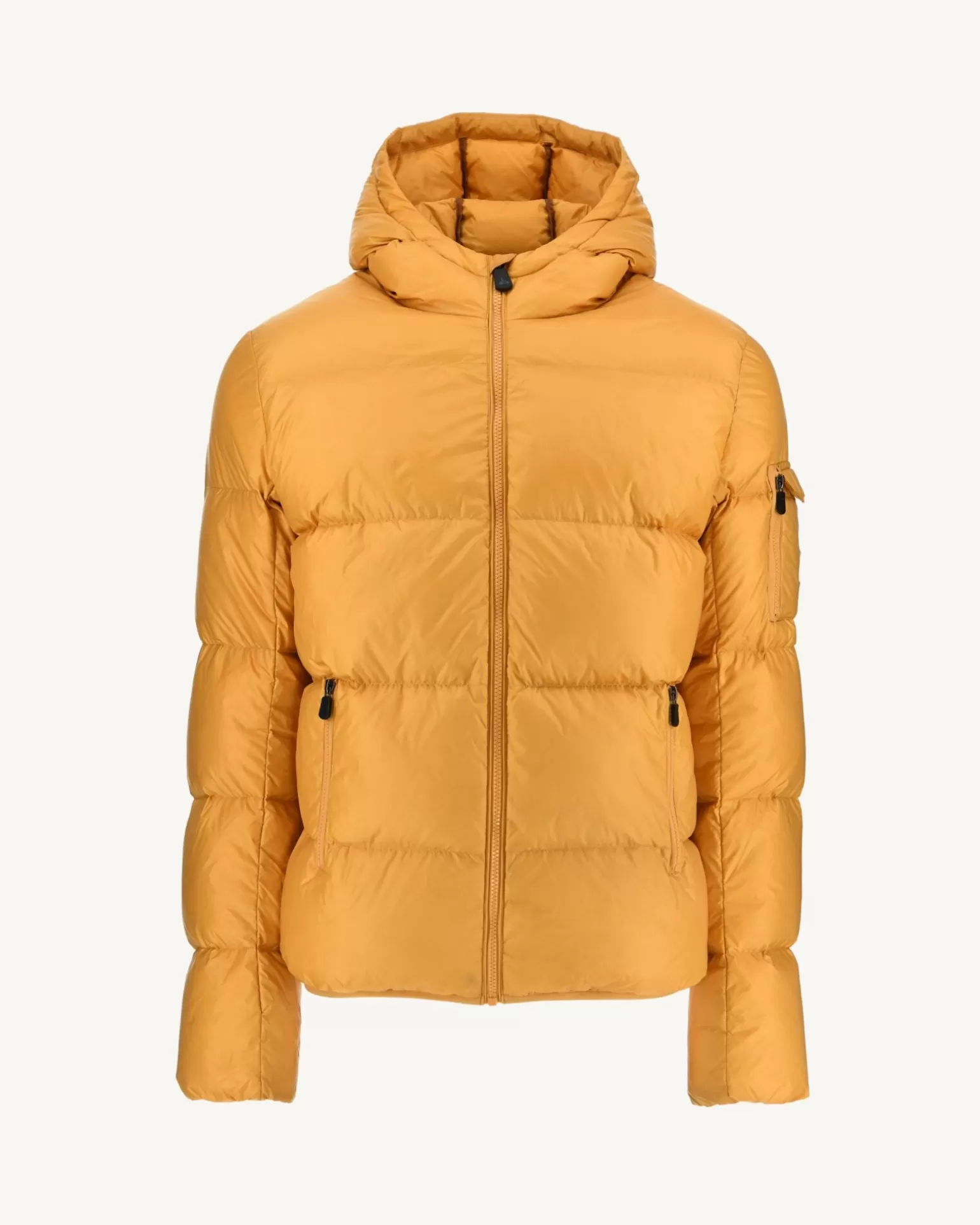 Men JOTT Great Cold Hooded Down Jacket Java Mustard