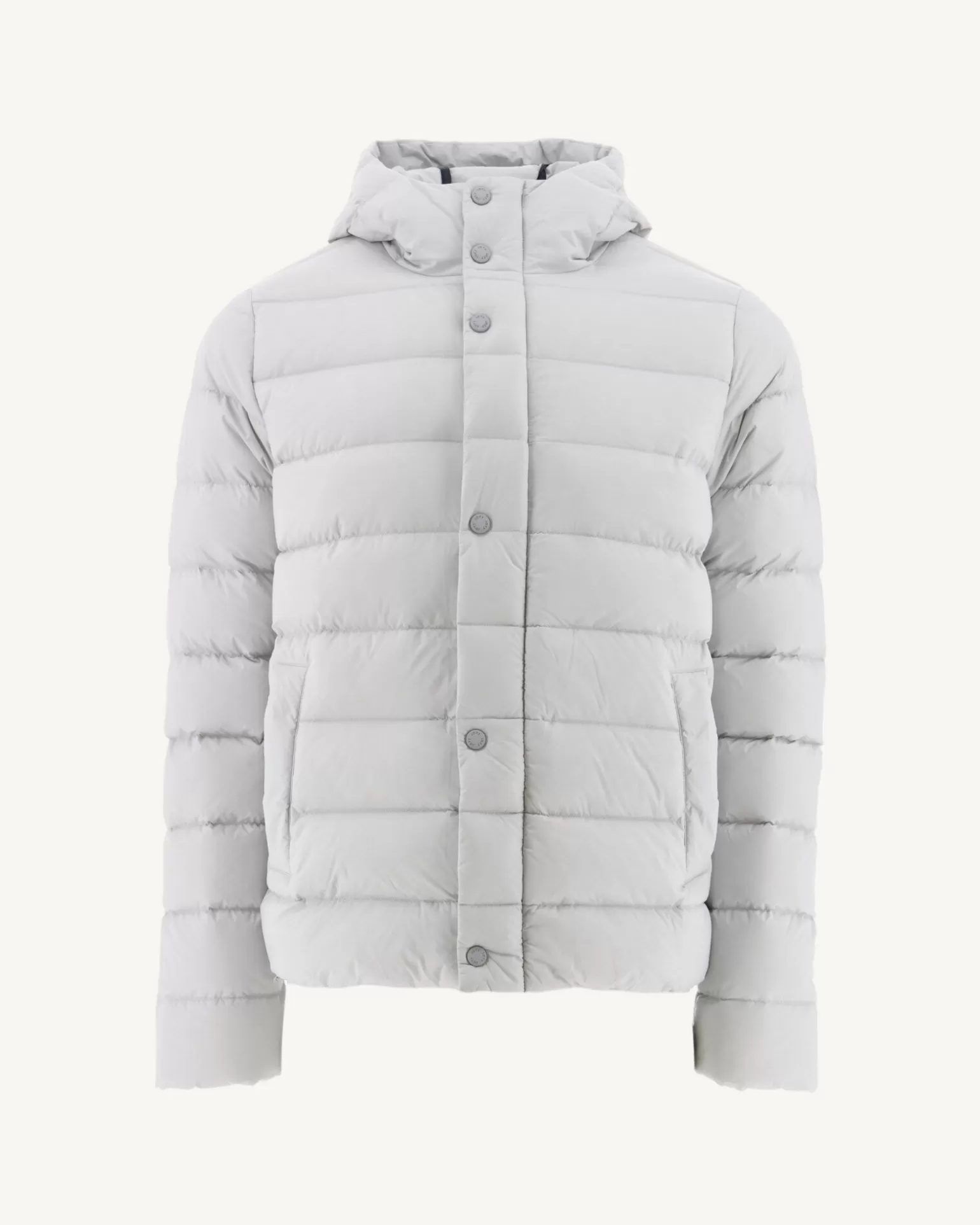 Men JOTT Hooded Puffer Jacket Light Gray Jorge