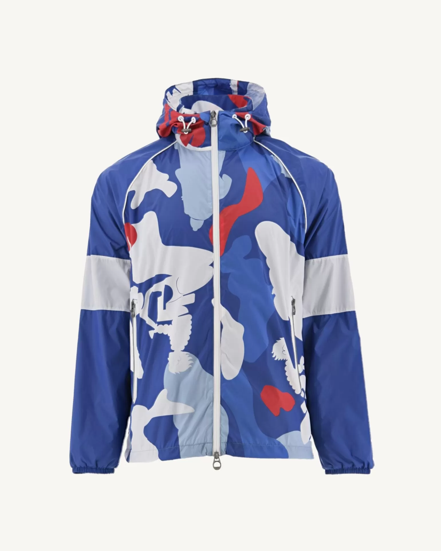 Men JOTT Hooded Windbreaker Camo Dark Denim Mistral