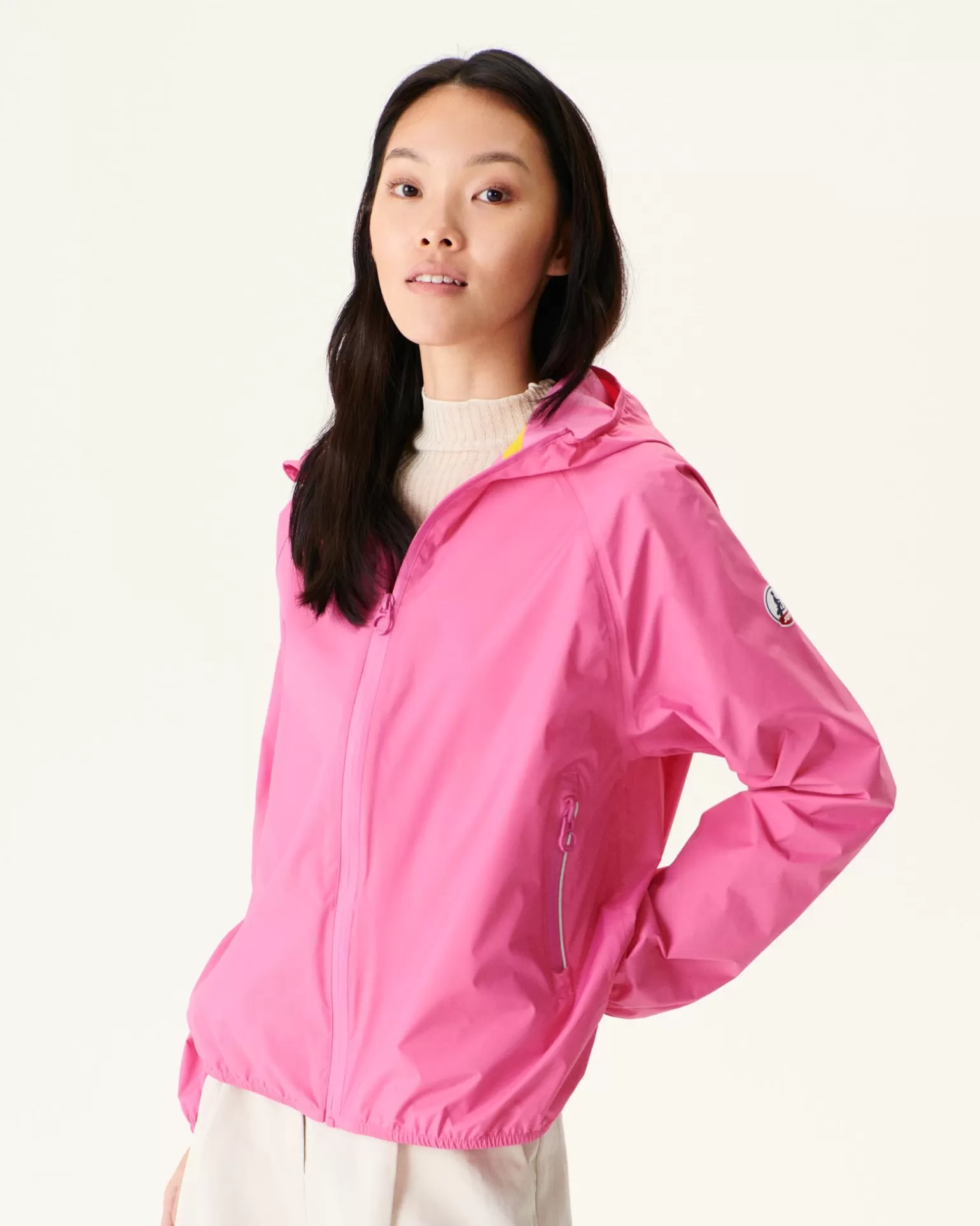 Women JOTT Intense Pink Singapore Packable Waterproof Jacket