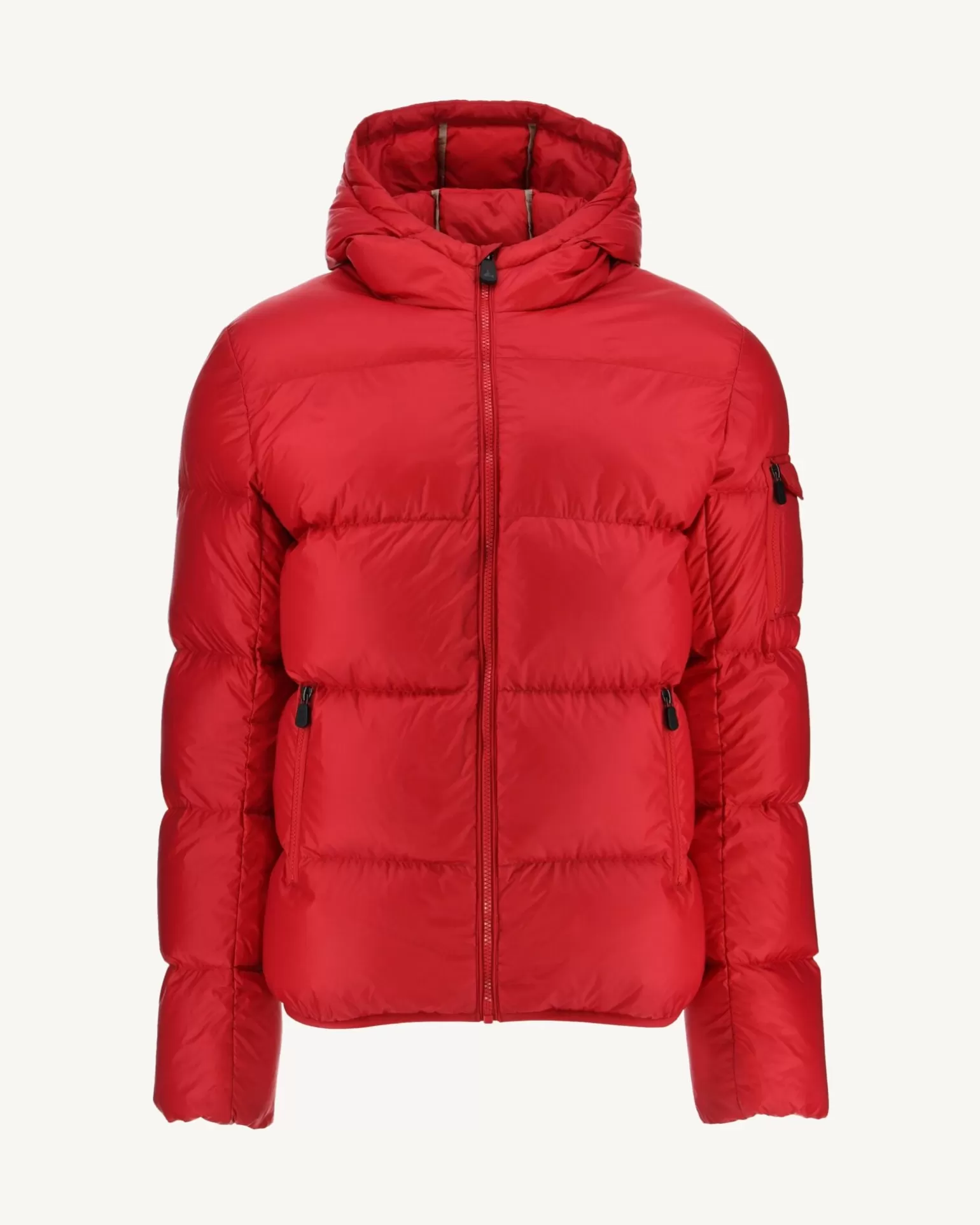 Men JOTT Java Red Great Cold Hooded Down Jacket