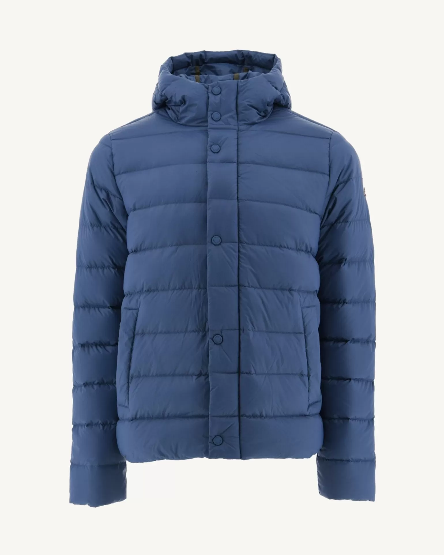 Men JOTT Jorge Jeans Blue Hooded Puffer Jacket