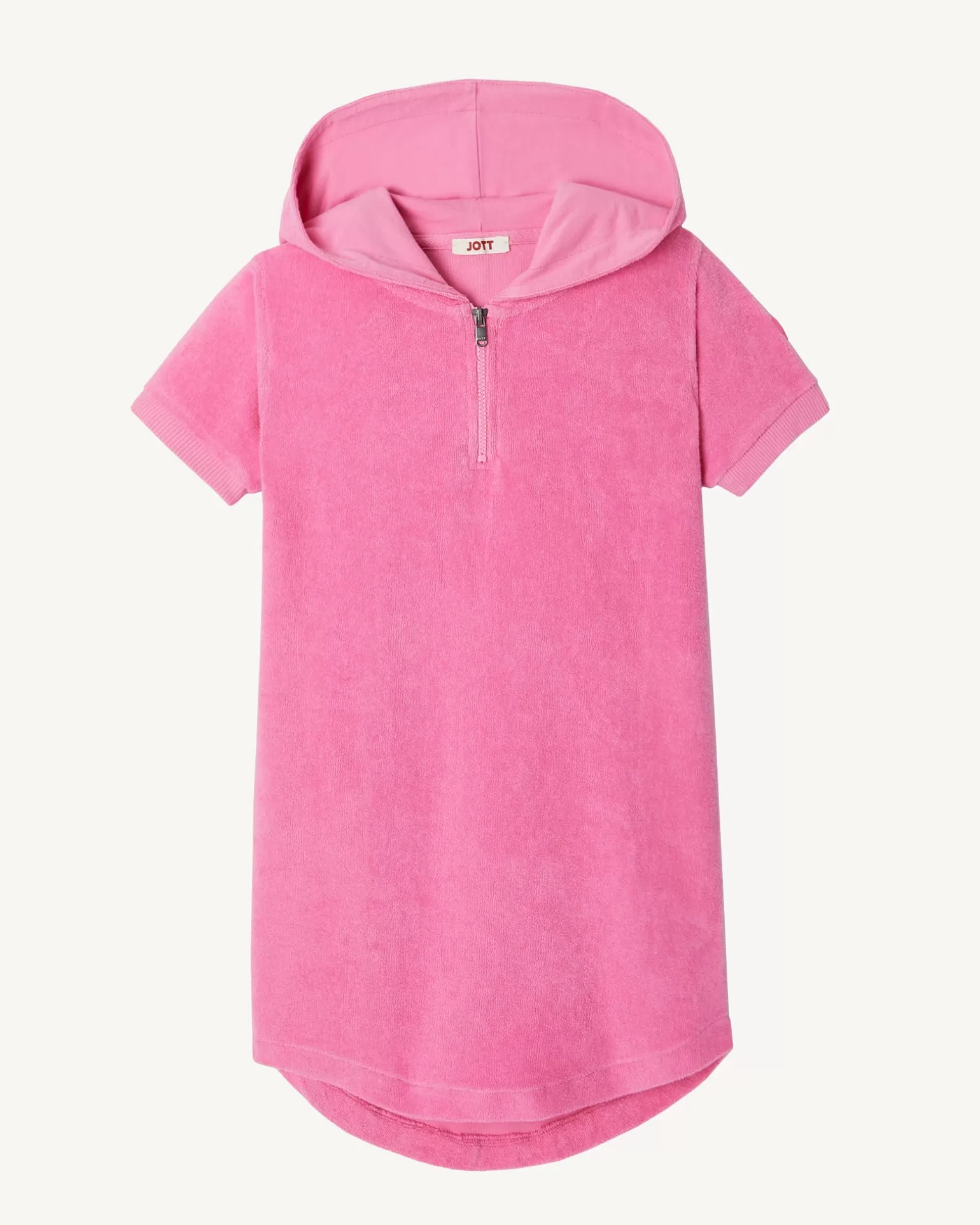 Kids JOTT Kids Hot Pink Hooded Cotton Terry Dress Mini