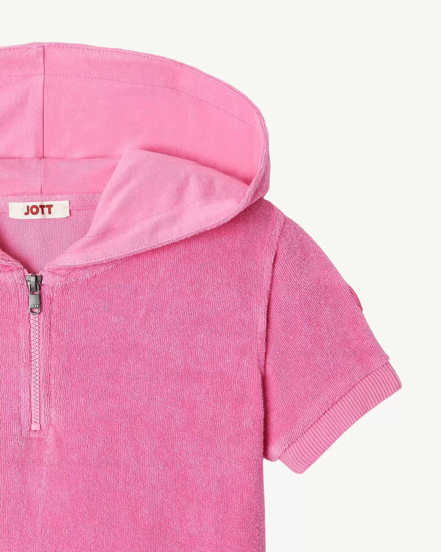 Kids JOTT Kids Hot Pink Hooded Cotton Terry Dress Mini