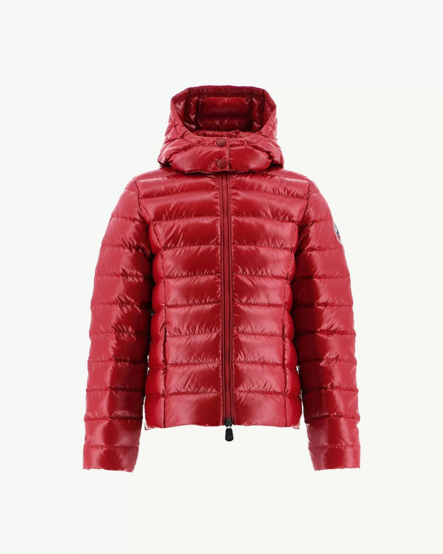 Kids JOTT Lacquered Hooded Down Jacket For Children Grand Froid Opal Red