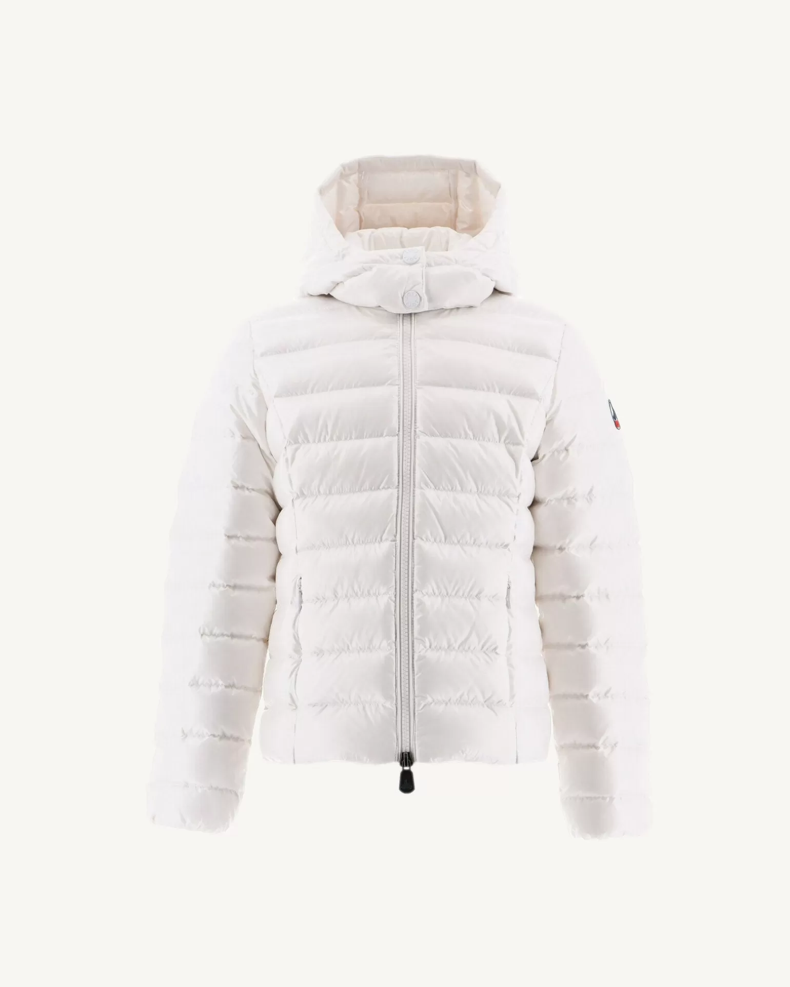 Kids JOTT Lacquered Hooded Down Jacket For Children Grand Froid White Opal