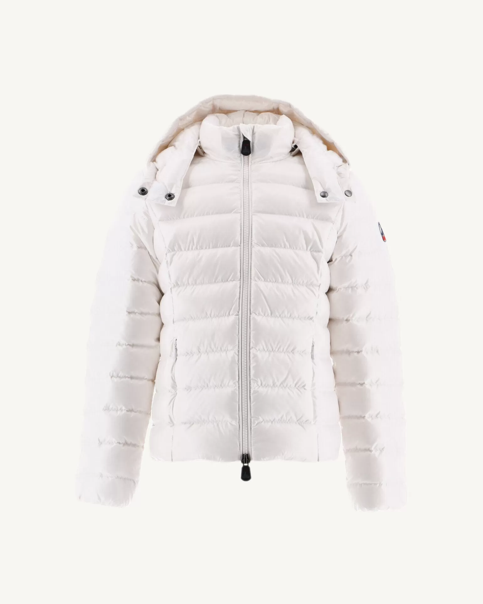 Kids JOTT Lacquered Hooded Down Jacket For Children Grand Froid White Opal