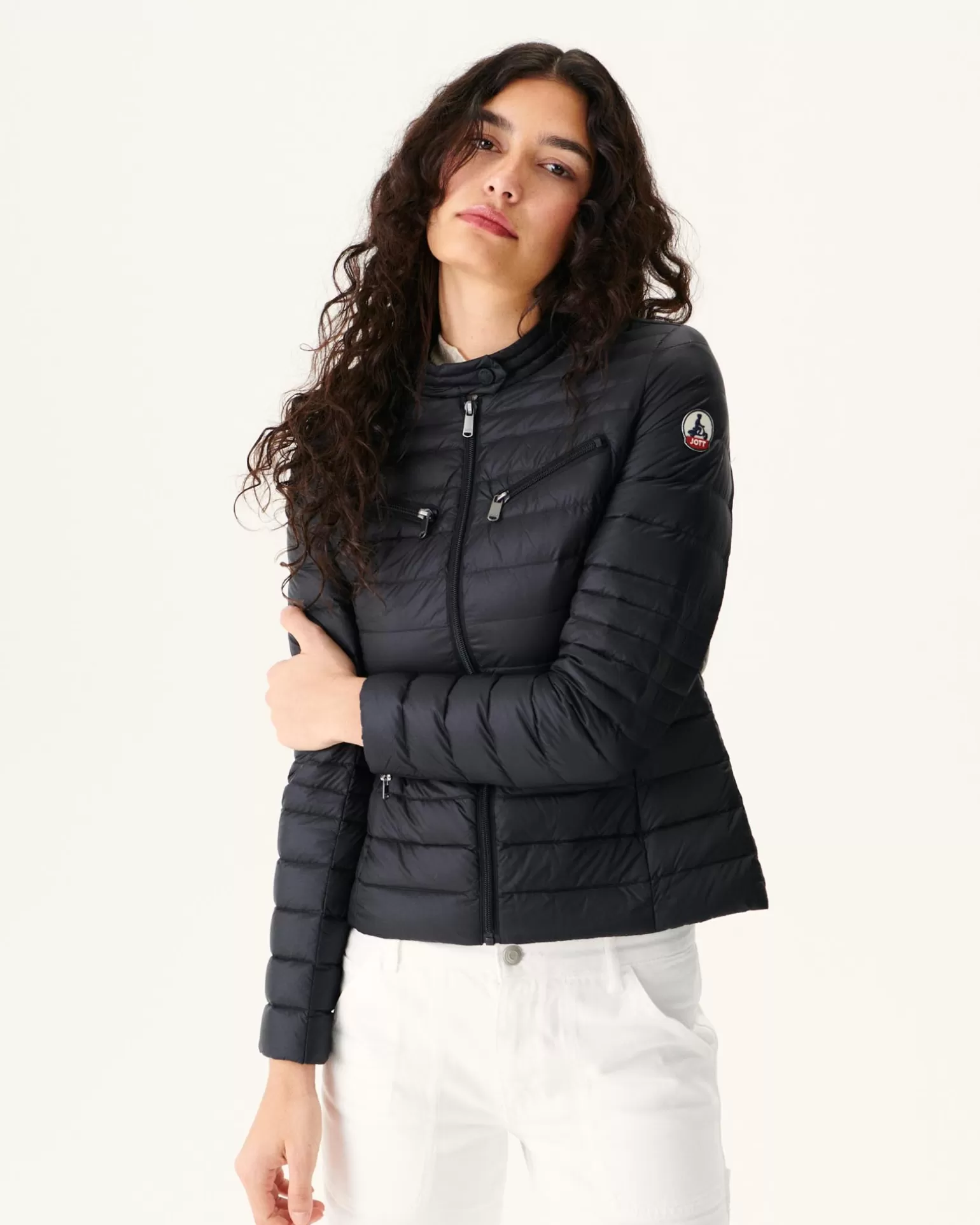 Women JOTT Light Down Jacket Black Nina