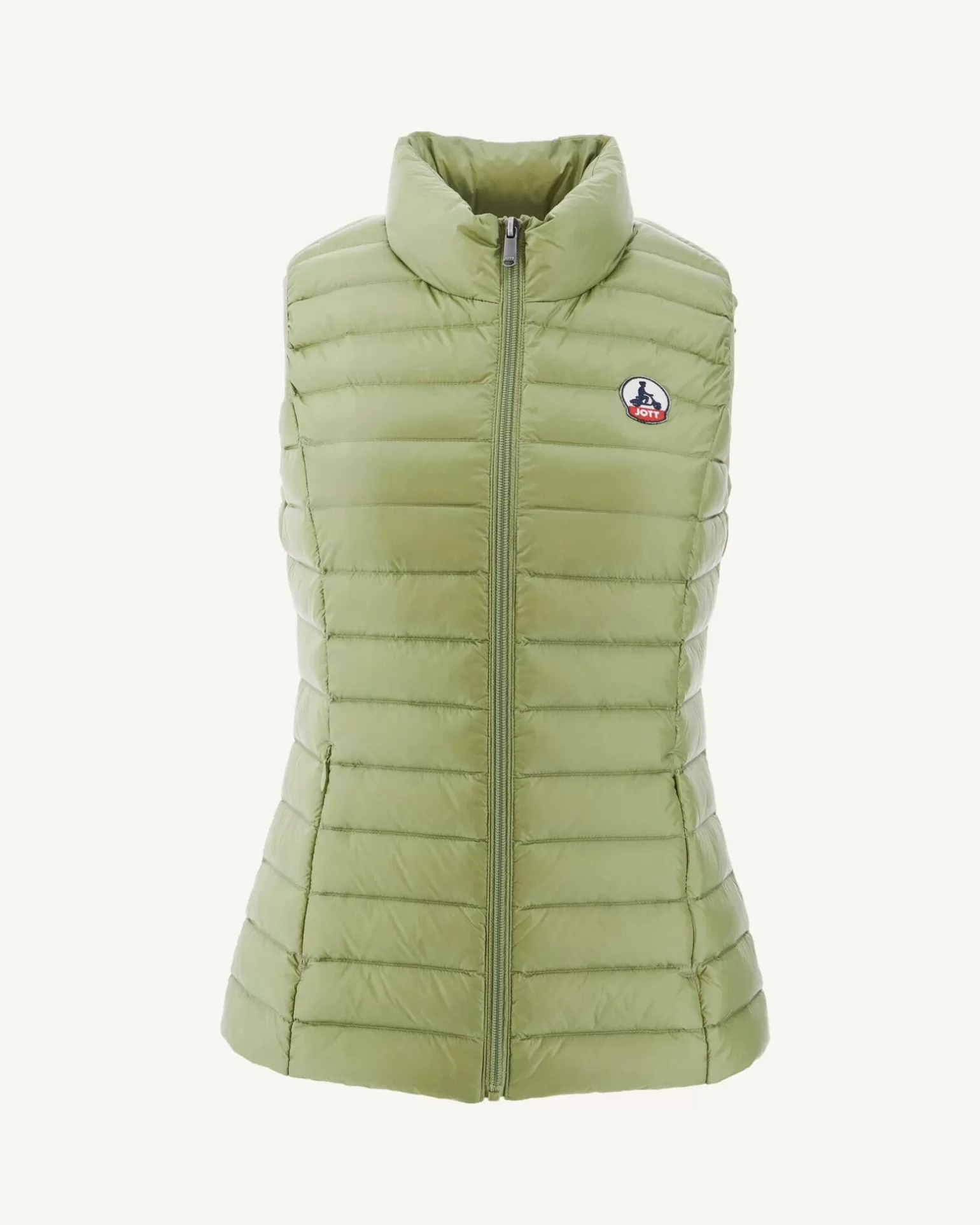 Women JOTT Light Khaki Light Sleeveless Down Jacket Seda