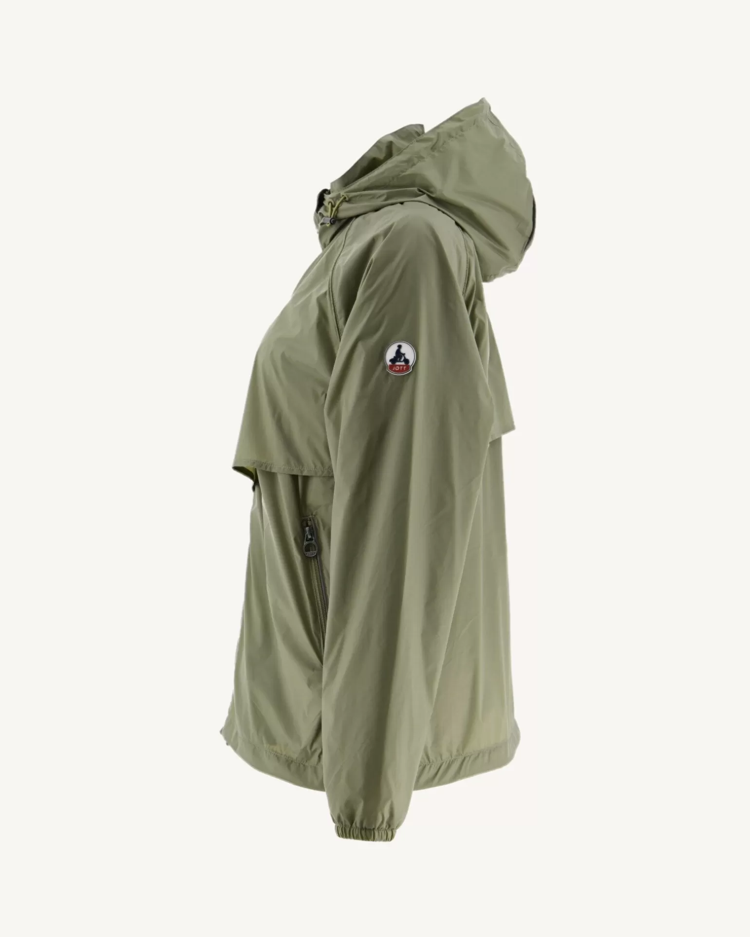 Women JOTT Light Khaki Scirocco Hooded Windbreaker