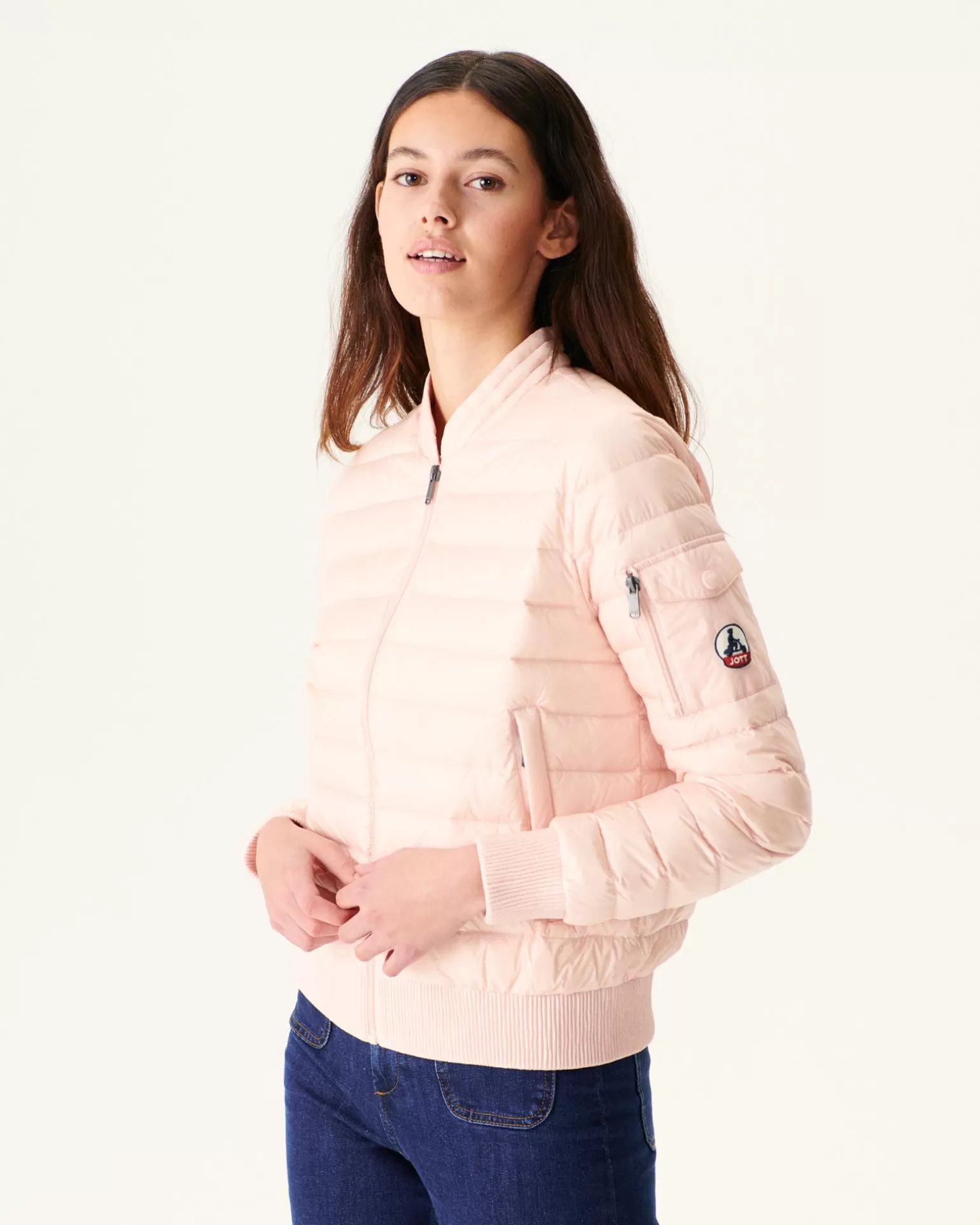 Women JOTT Light Pink Emmy Light Down Jacket