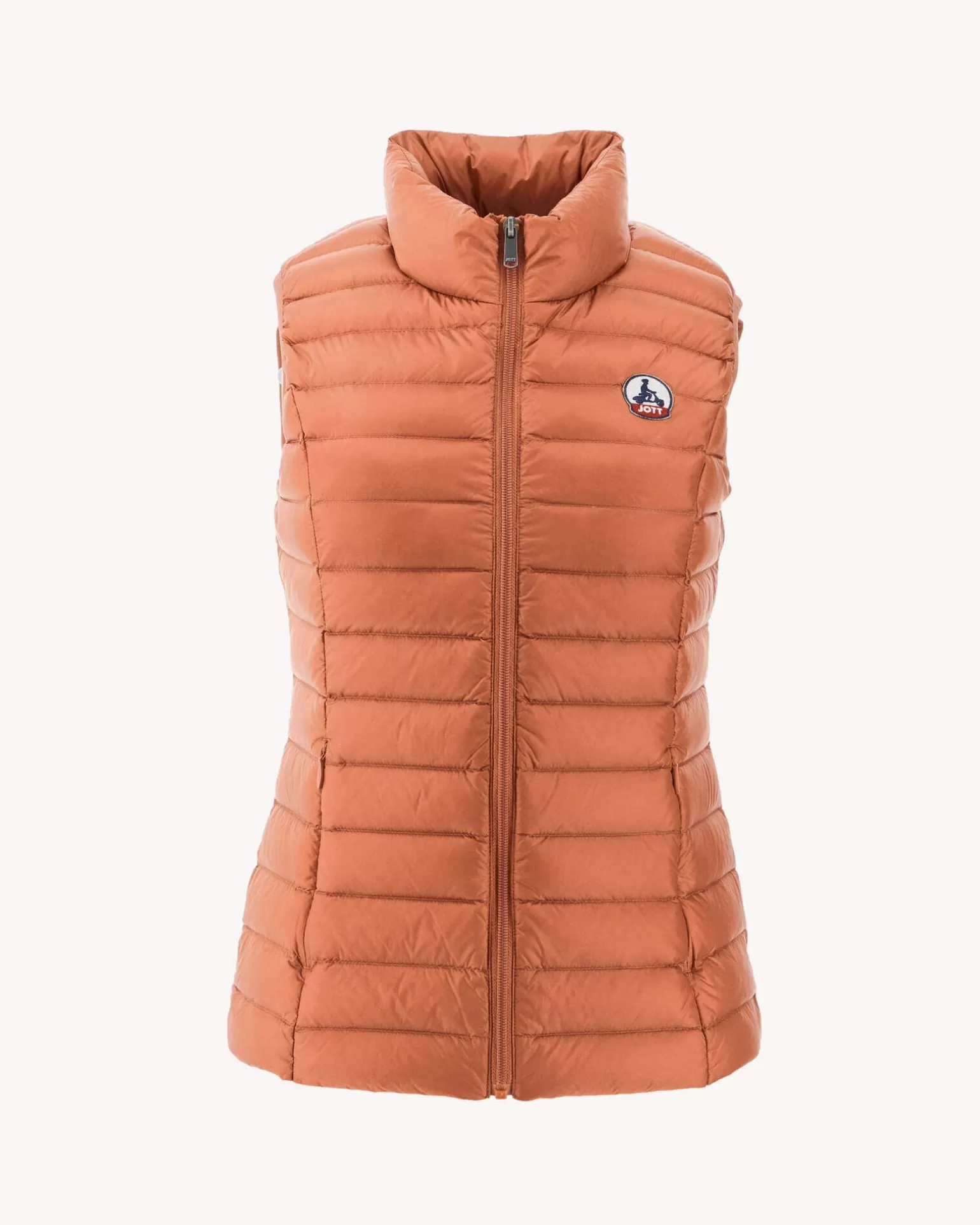 Women JOTT Light Sleeveless Down Jacket Camel Seda