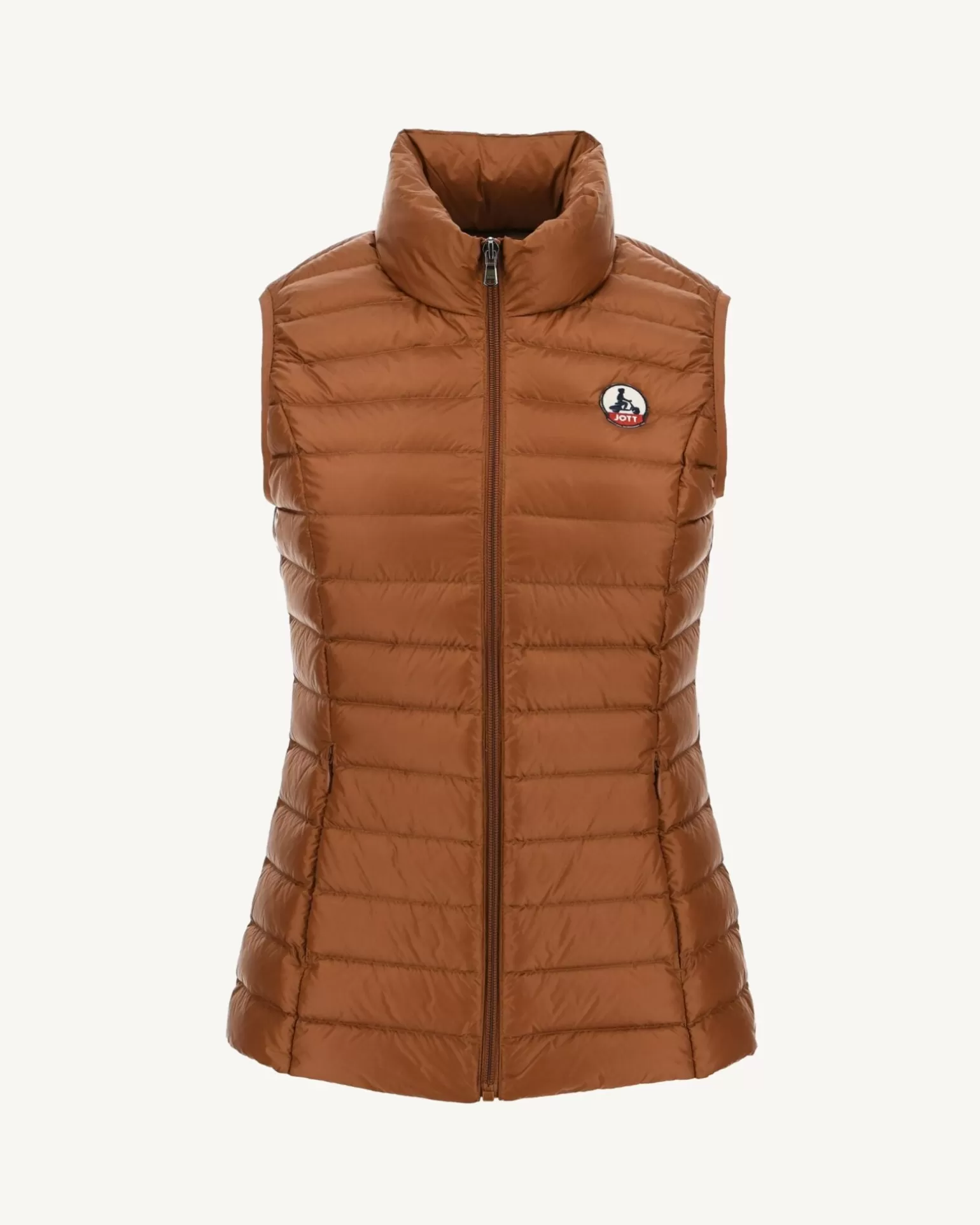 Women JOTT Light Sleeveless Down Jacket Caramel Seda