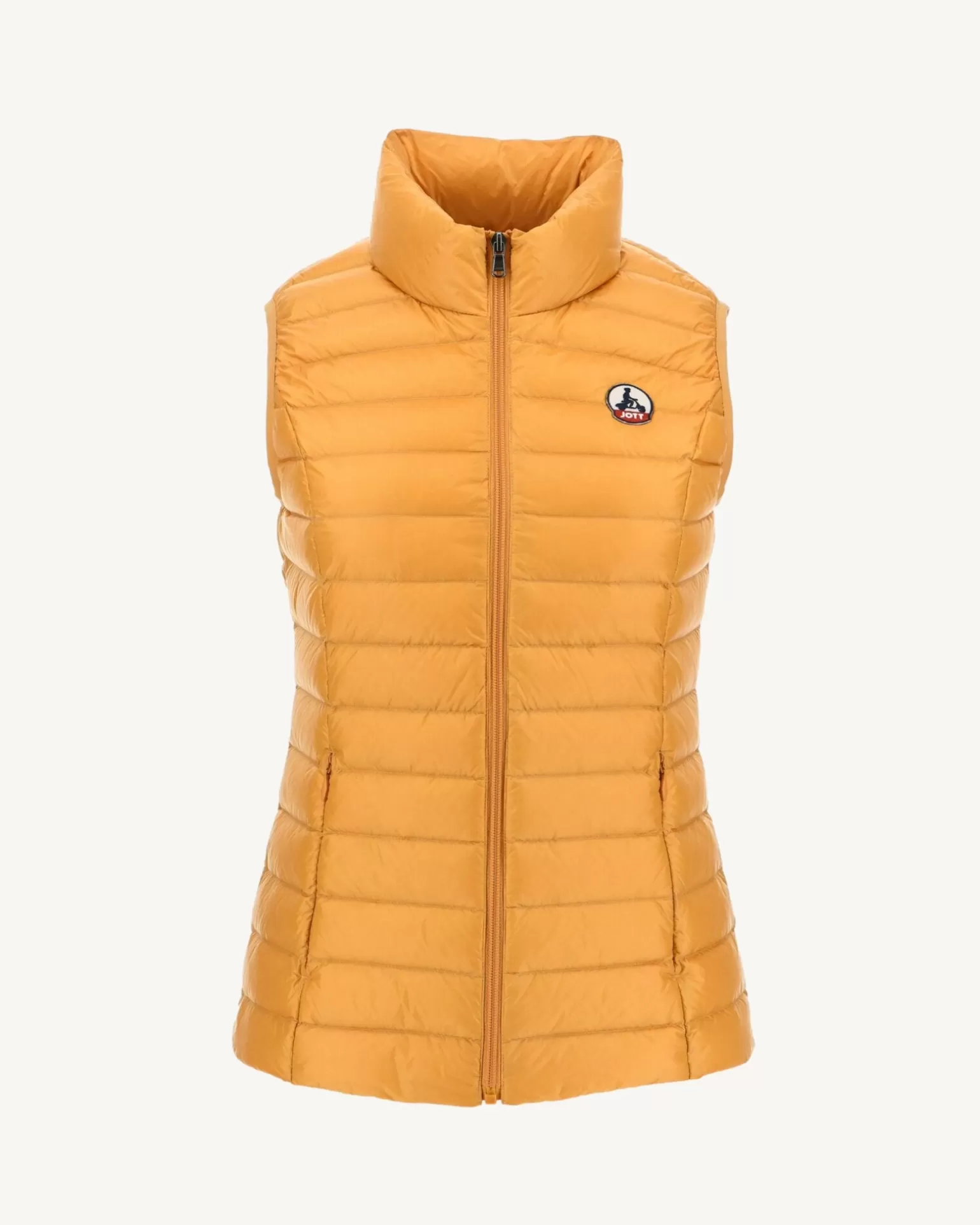 Women JOTT Light Sleeveless Down Jacket Mustard Seda