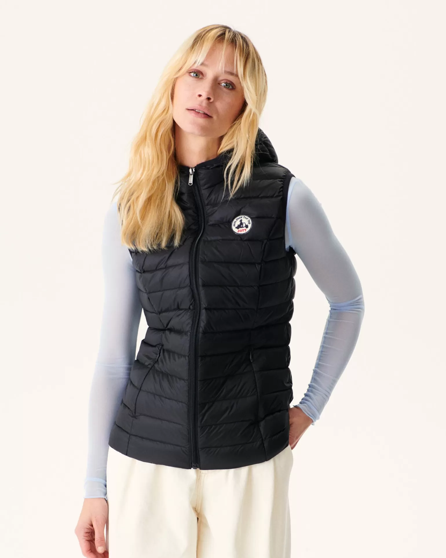 Women JOTT Light Sleeveless Padded Jacket Black Mali