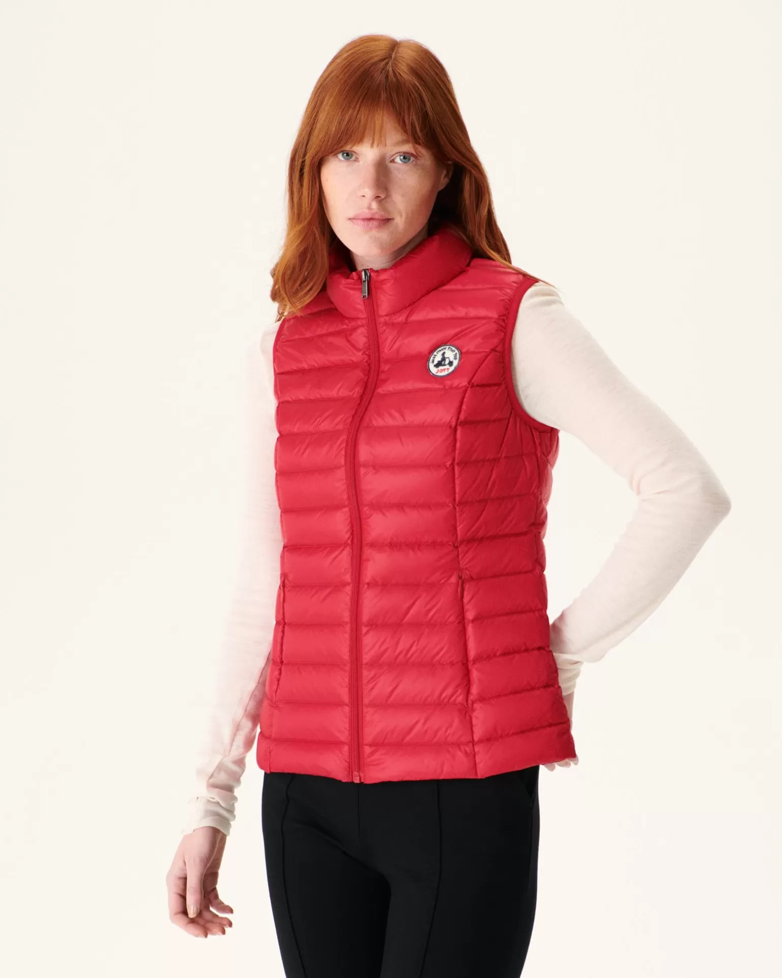 Women JOTT Light Sleeveless Padded Jacket Red Seda