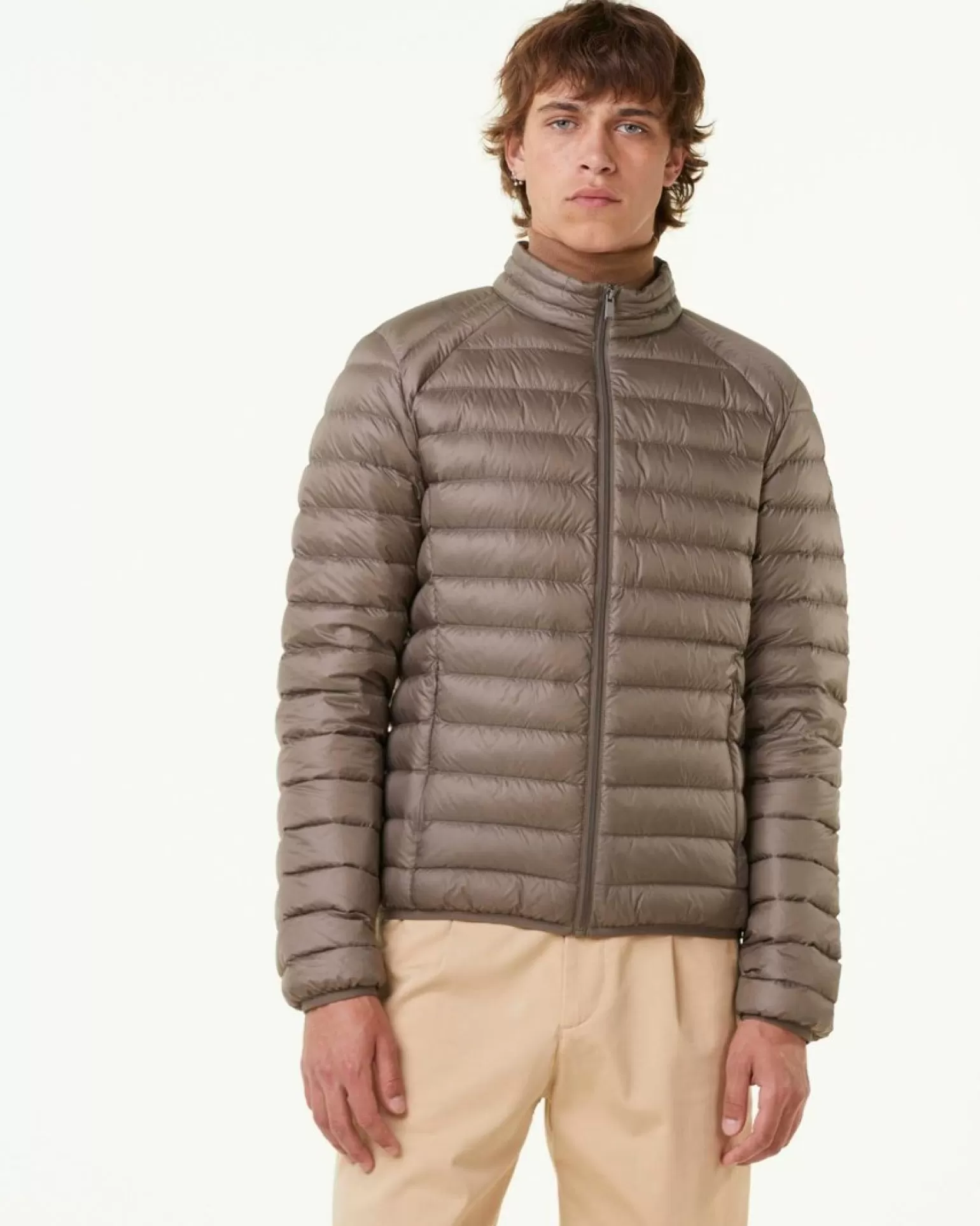 Men JOTT Light Taupe Mat Down Jacket